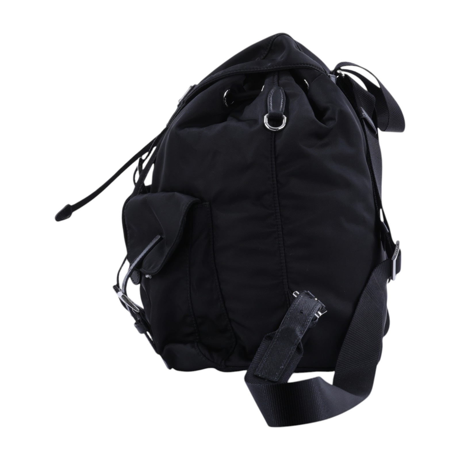 普拉達 PRADA Re-Nylon 中型 背囊 後背包 化妝袋 1BZ811_RV44 黑銀尼龍後包 無附屬品