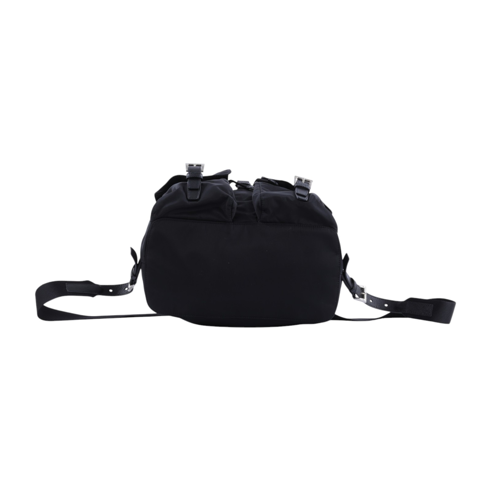 普拉達 PRADA Re-Nylon 中型 背囊 後背包 化妝袋 1BZ811_RV44 黑銀尼龍後包 無附屬品