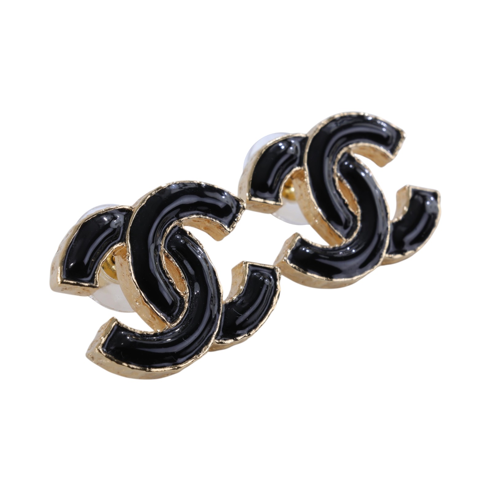 香奈兒 CHANEL CC LOGO 耳環 耳針 ABC250 B14730L23K 黑金LOGO耳環 無附屬品