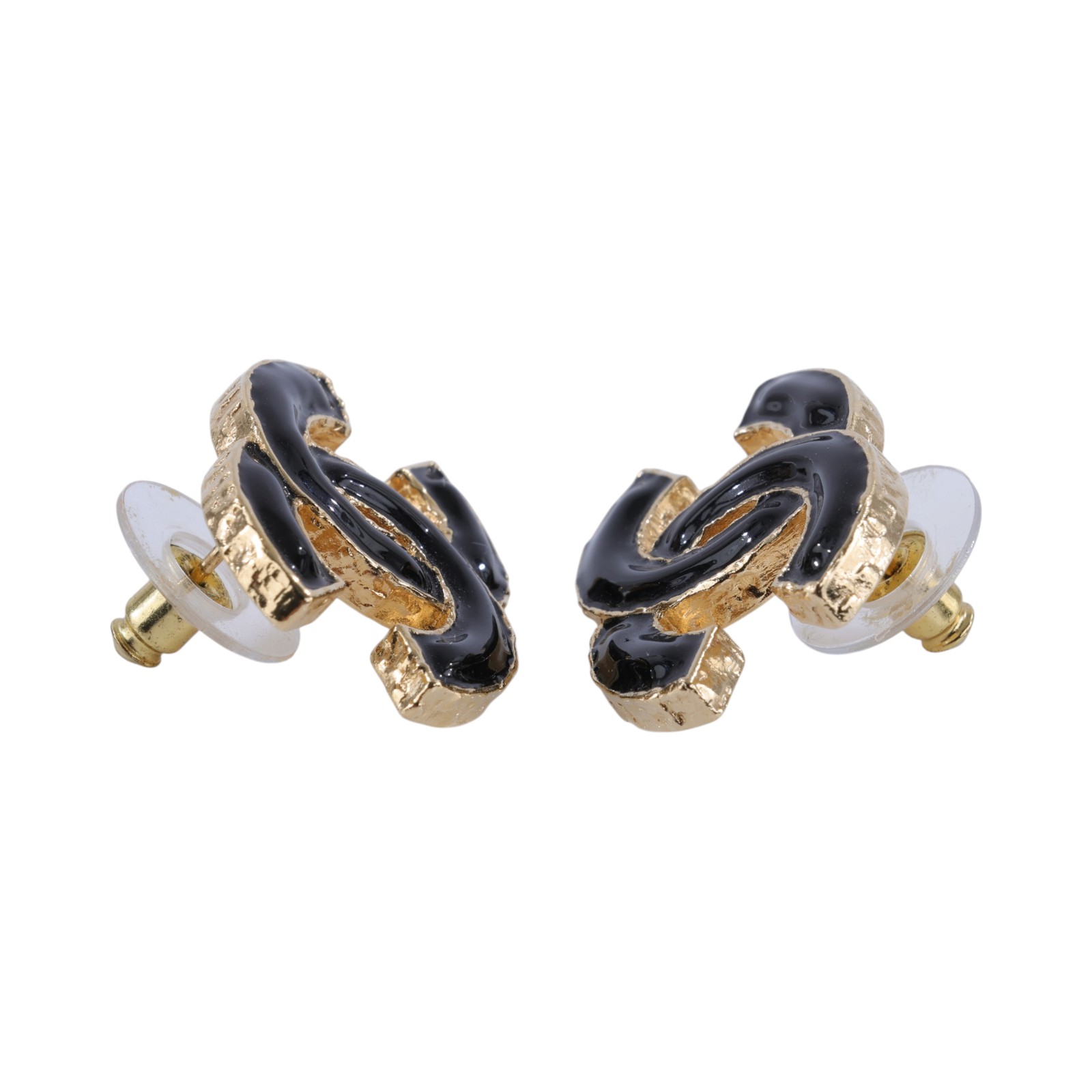 香奈兒 CHANEL CC LOGO 耳環 耳針 ABC250 B14730L23K 黑金LOGO耳環 無附屬品
