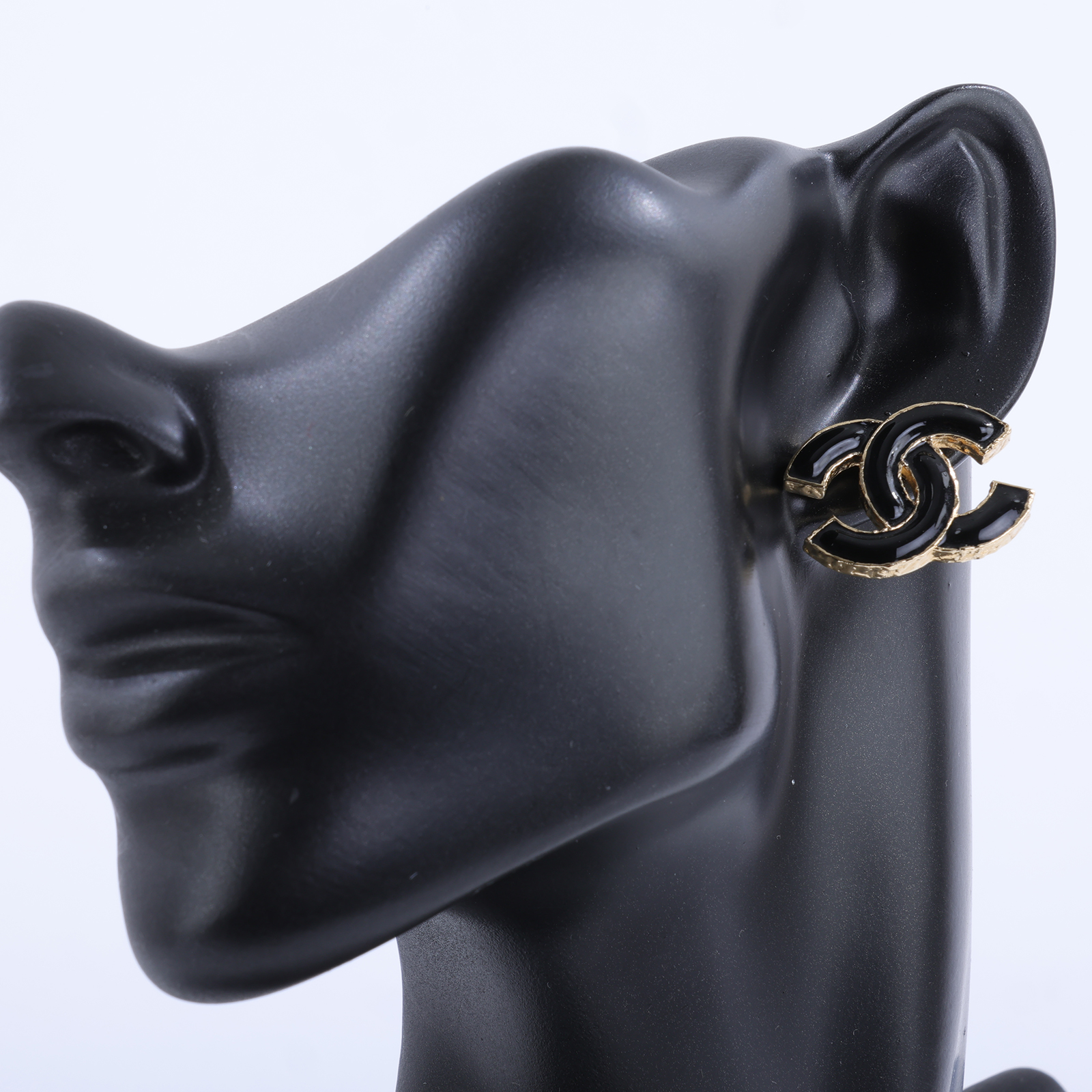 香奈兒 CHANEL CC LOGO 耳環 耳針 ABC250 B14730L23K 黑金LOGO耳環 無附屬品