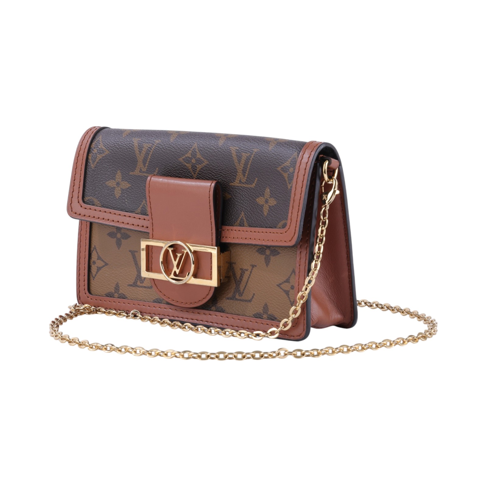 路易威登 LOUIS VUITTON Dauphine 鏈帶錢包 M68746 晶片款 原花DAUPHINE WOC 防塵袋/背帶