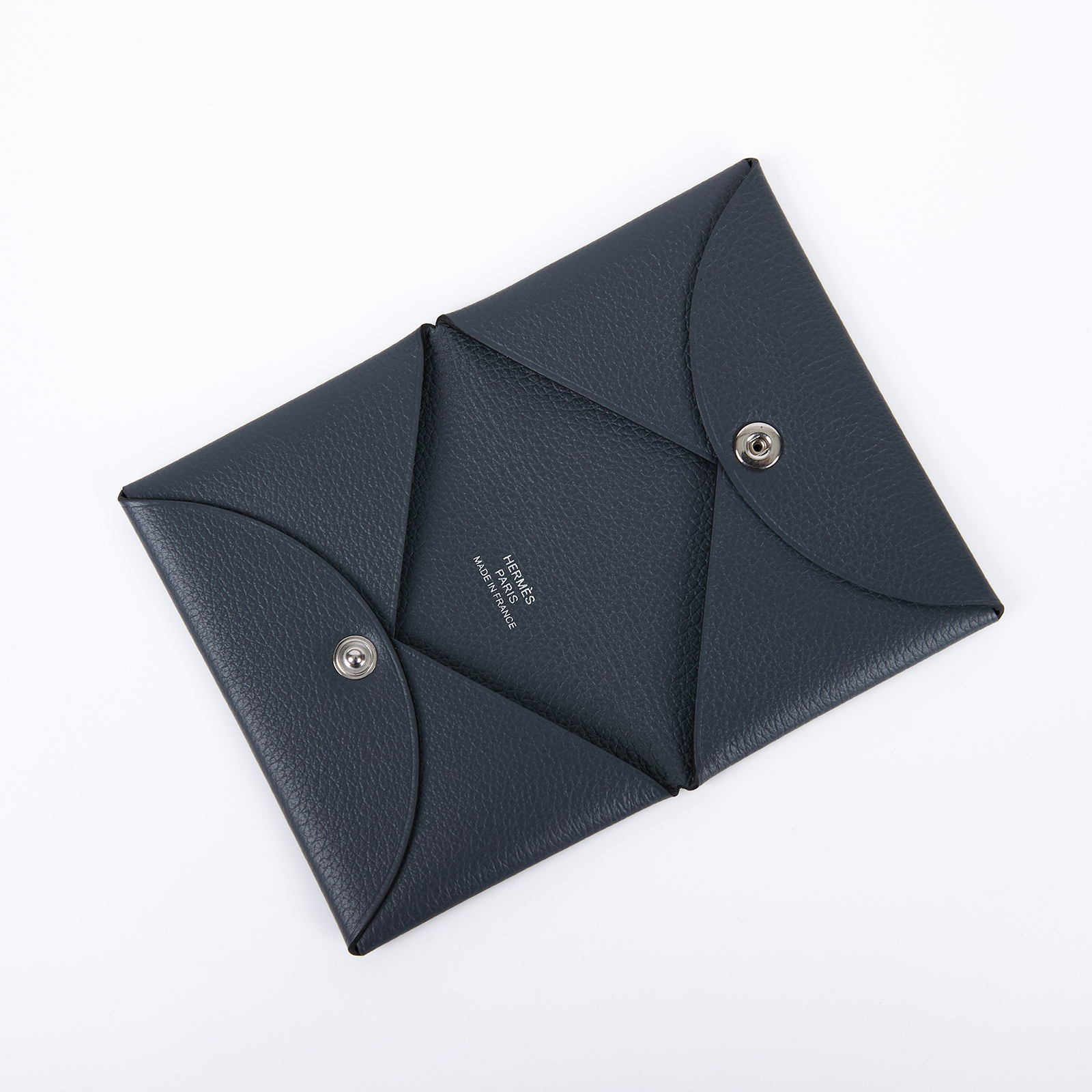 愛馬仕 Hermes Calvi 卡包 銀色五金 霧霾灰色 H064954CKH0 /B AA 012 ZA  原廠盒子
