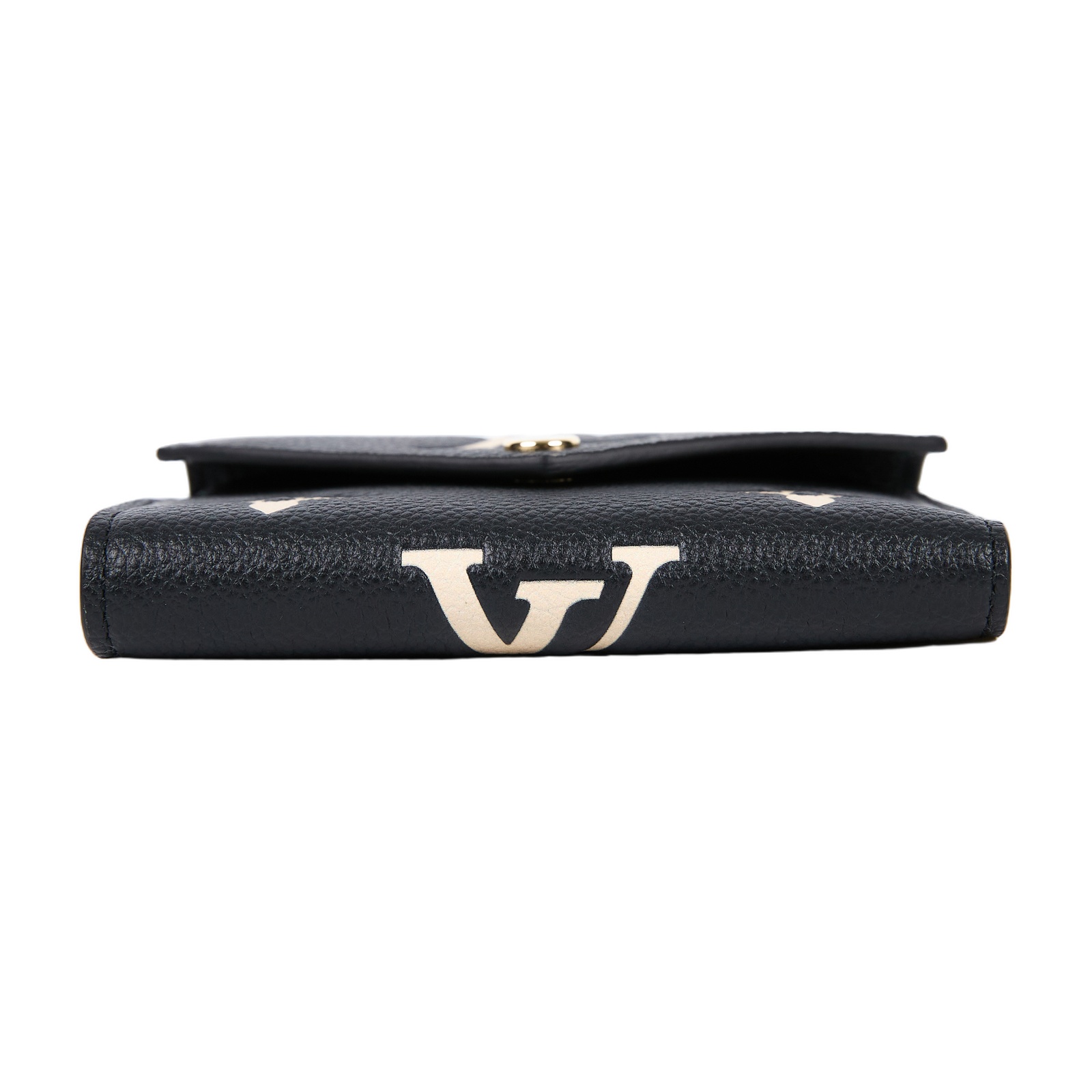 路易威登 LOUIS VUITTON Victorine 錢包 壓花牛皮 黑色米色 M80968 晶片款 黑白原花壓紋VICTORINE短夾 原廠盒子/防塵袋