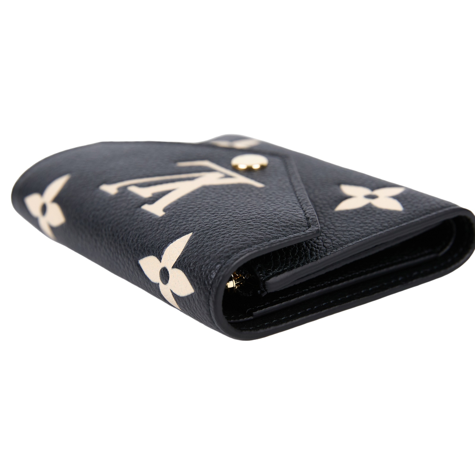 路易威登 LOUIS VUITTON Victorine 錢包 壓花牛皮 黑色米色 M80968 晶片款 黑白原花壓紋VICTORINE短夾 原廠盒子/防塵袋