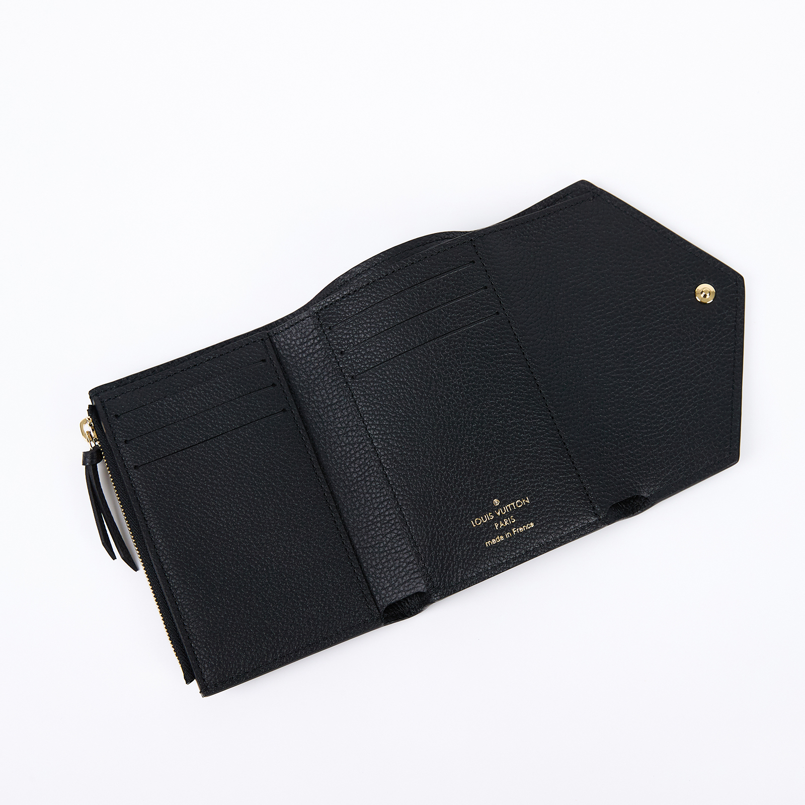 路易威登 LOUIS VUITTON Victorine 錢包 壓花牛皮 黑色米色 M80968 晶片款 黑白原花壓紋VICTORINE短夾 原廠盒子/防塵袋