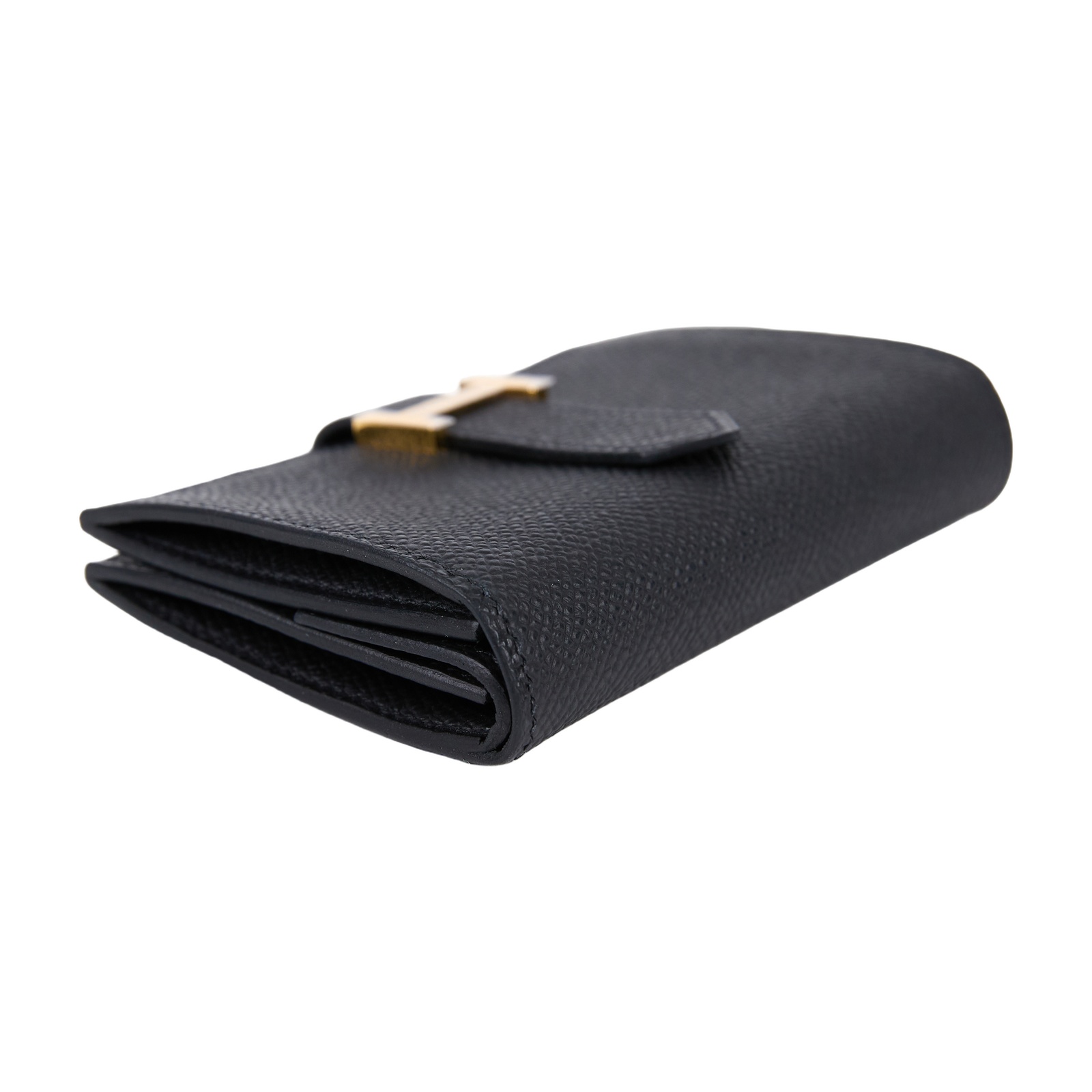 愛馬仕 Hermes Bearn Mini 短夾 金色五金 黑色 H039796CC89 /W AI 009 WS W刻 黑金BEARN MINI 原廠盒子