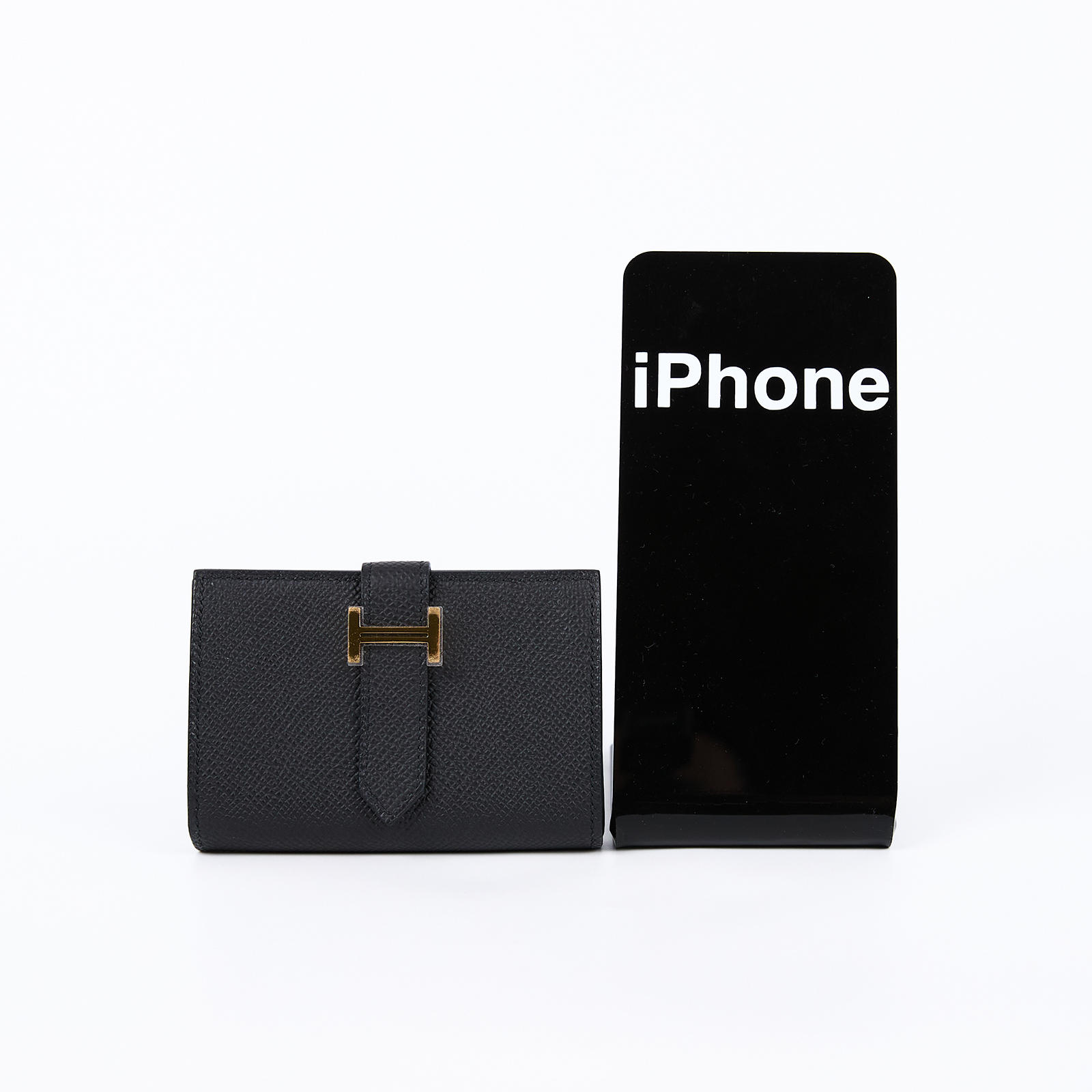 愛馬仕 Hermes Bearn Mini 短夾 金色五金 黑色 H039796CC89 /W AI 009 WS W刻 黑金BEARN MINI 原廠盒子