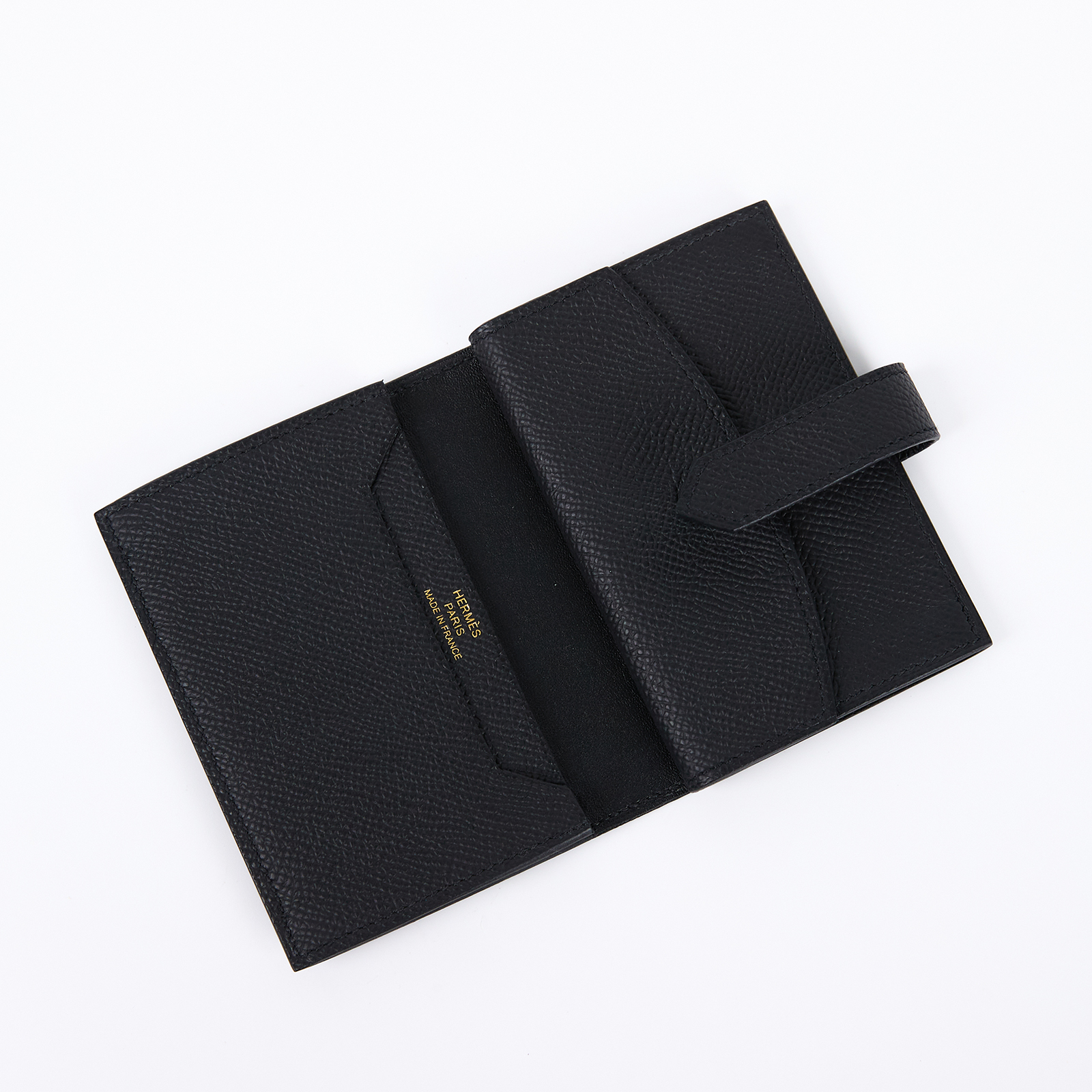 愛馬仕 Hermes Bearn Mini 短夾 金色五金 黑色 H039796CC89 /W AI 009 WS W刻 黑金BEARN MINI 原廠盒子