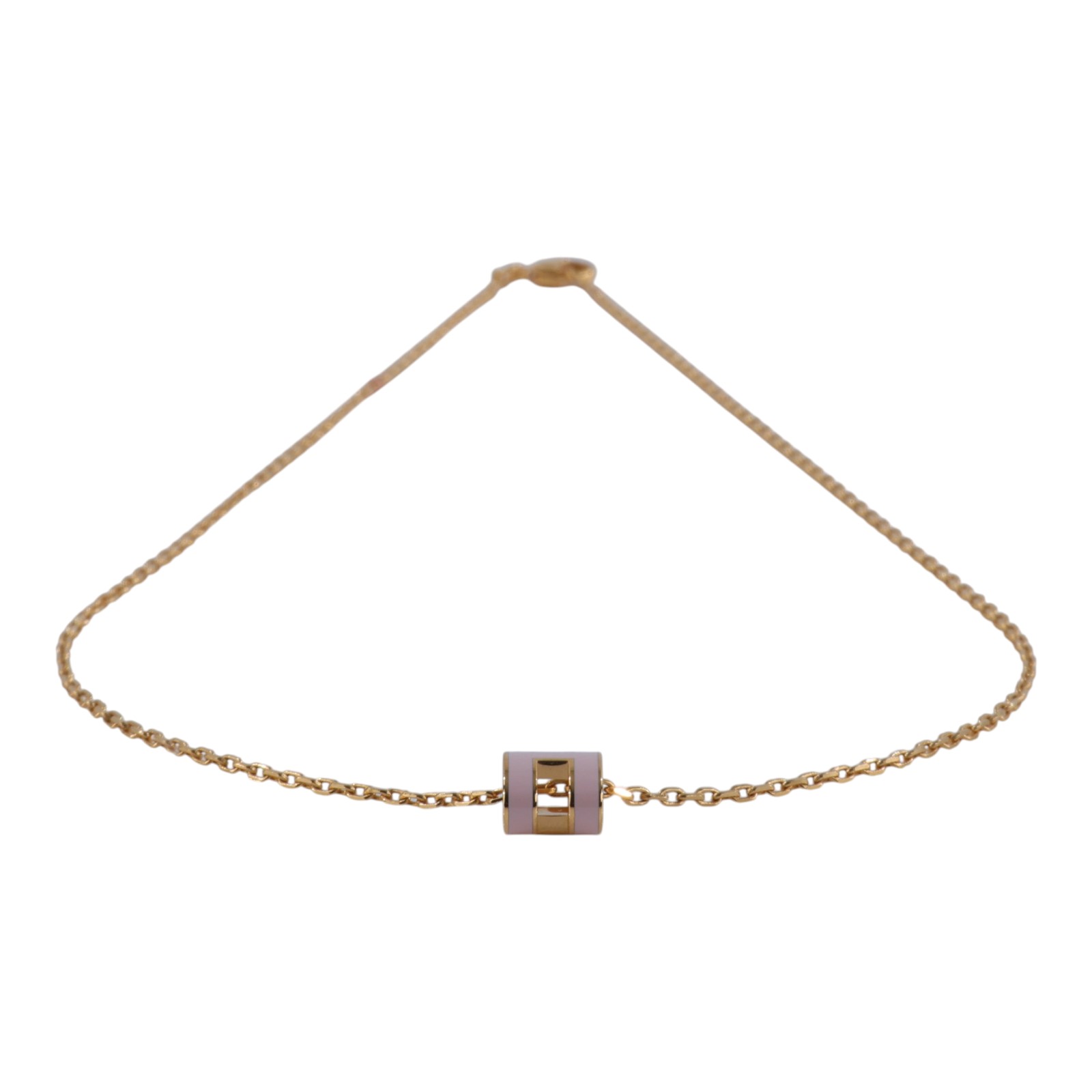 愛馬仕 Hermes Mini Pop H 墜飾 POPHPMINI GD 02 33 粉/金MINI POP H項鍊 原廠盒子/防塵袋