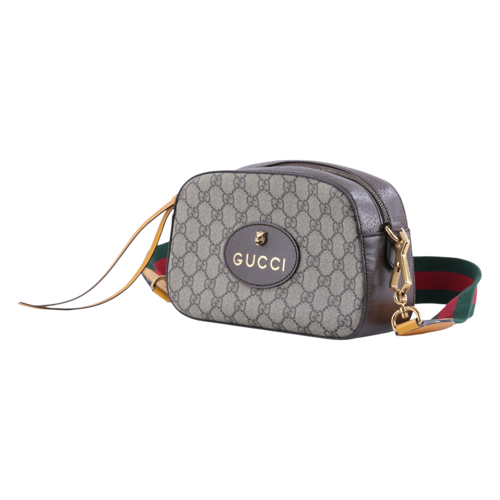 古馳 GUCCI GG 郵差袋 小型 476466 K9GVT 原花虎頭相機包 防塵袋/背帶
