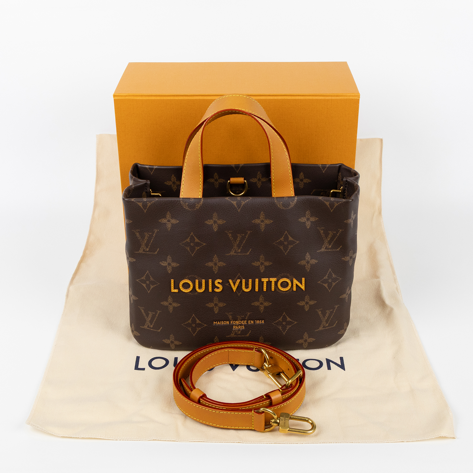 路易威登 LOUIS VUITTON Mini Shopper Tote 托特包 M27019 晶片款  原廠盒子/防塵袋/背帶