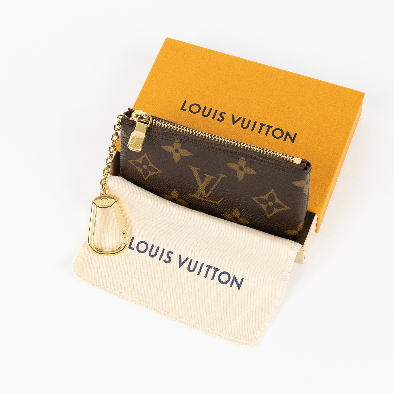 路易威登 LOUIS VUITTON 鑰匙零錢包 吊飾 經典帆布 M62650 原花拉鍊鑰匙包 原廠盒子/防塵袋