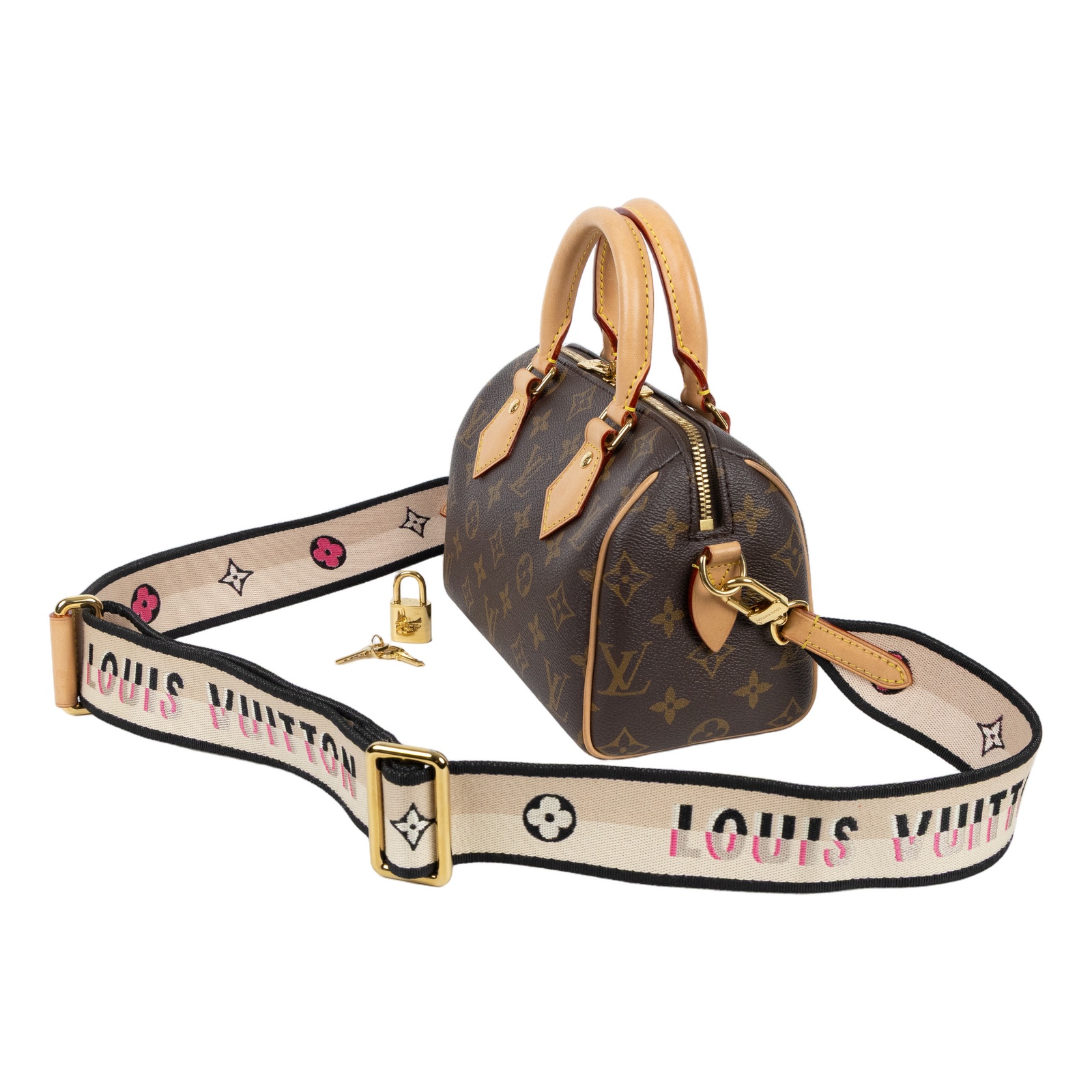 路易威登 LOUIS VUITTON Speedy Bandoulière  20 原花 手提 斜背 波士頓包 黑色 M46234 晶片款  防塵袋/原廠盒子/購買證明/鎖組/背帶