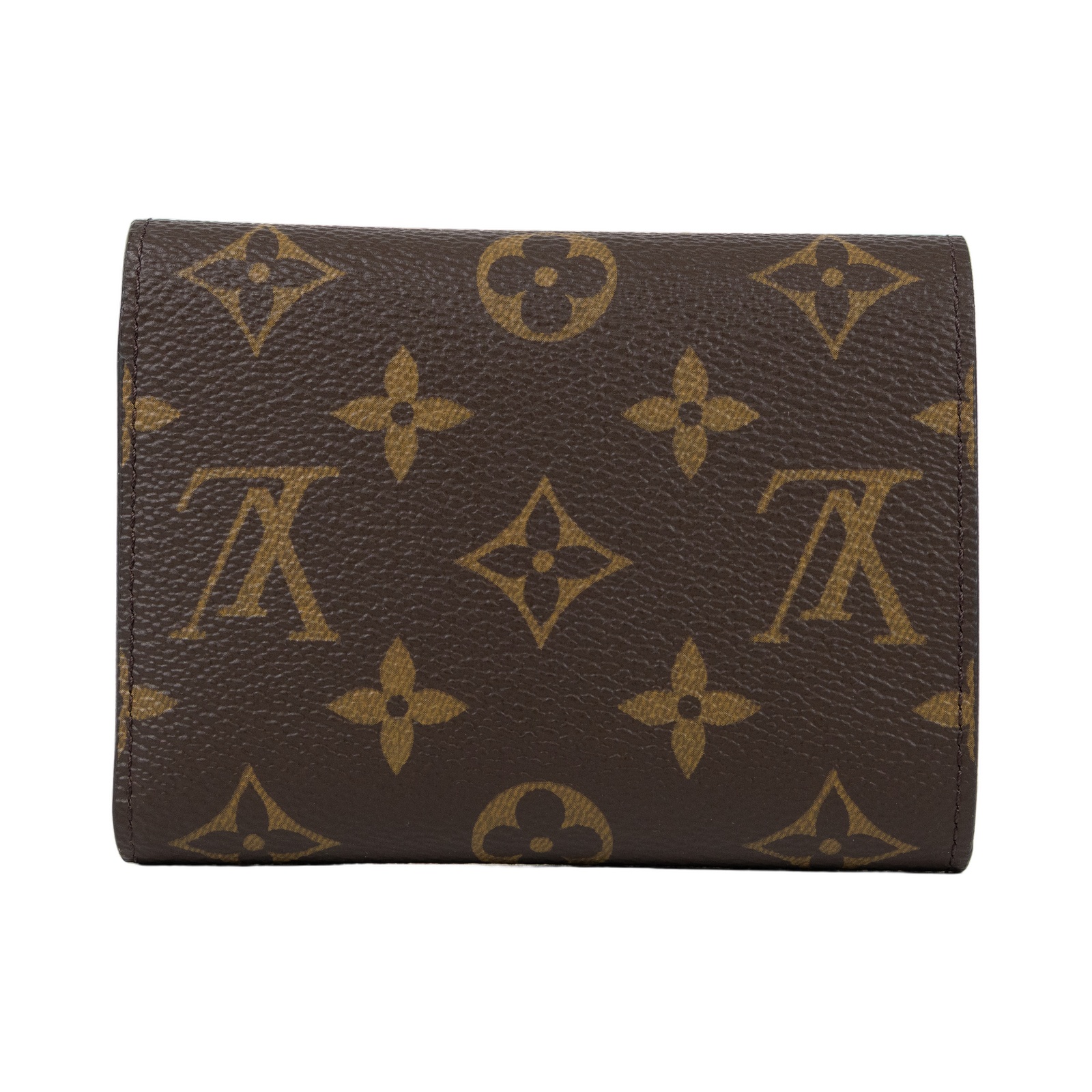 路易威登 LOUIS VUITTON Victorine 錢包 塗層帆布 芭蕾粉色 M62360 晶片款 原花粉VICTORINE三折短夾 防塵袋/原廠盒子
