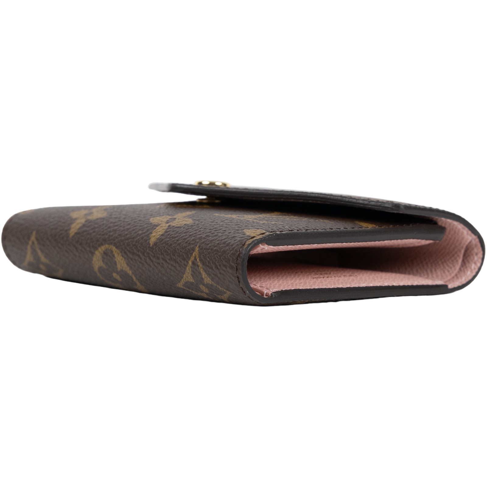 路易威登 LOUIS VUITTON Victorine 錢包 塗層帆布 芭蕾粉色 M62360 晶片款 原花粉VICTORINE三折短夾 防塵袋/原廠盒子