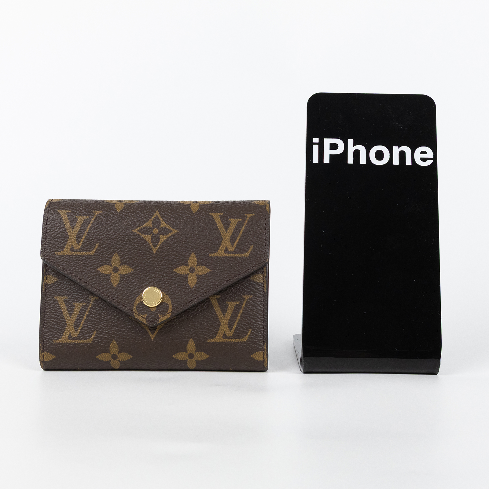 路易威登 LOUIS VUITTON Victorine 錢包 塗層帆布 芭蕾粉色 M62360 晶片款 原花粉VICTORINE三折短夾 防塵袋/原廠盒子