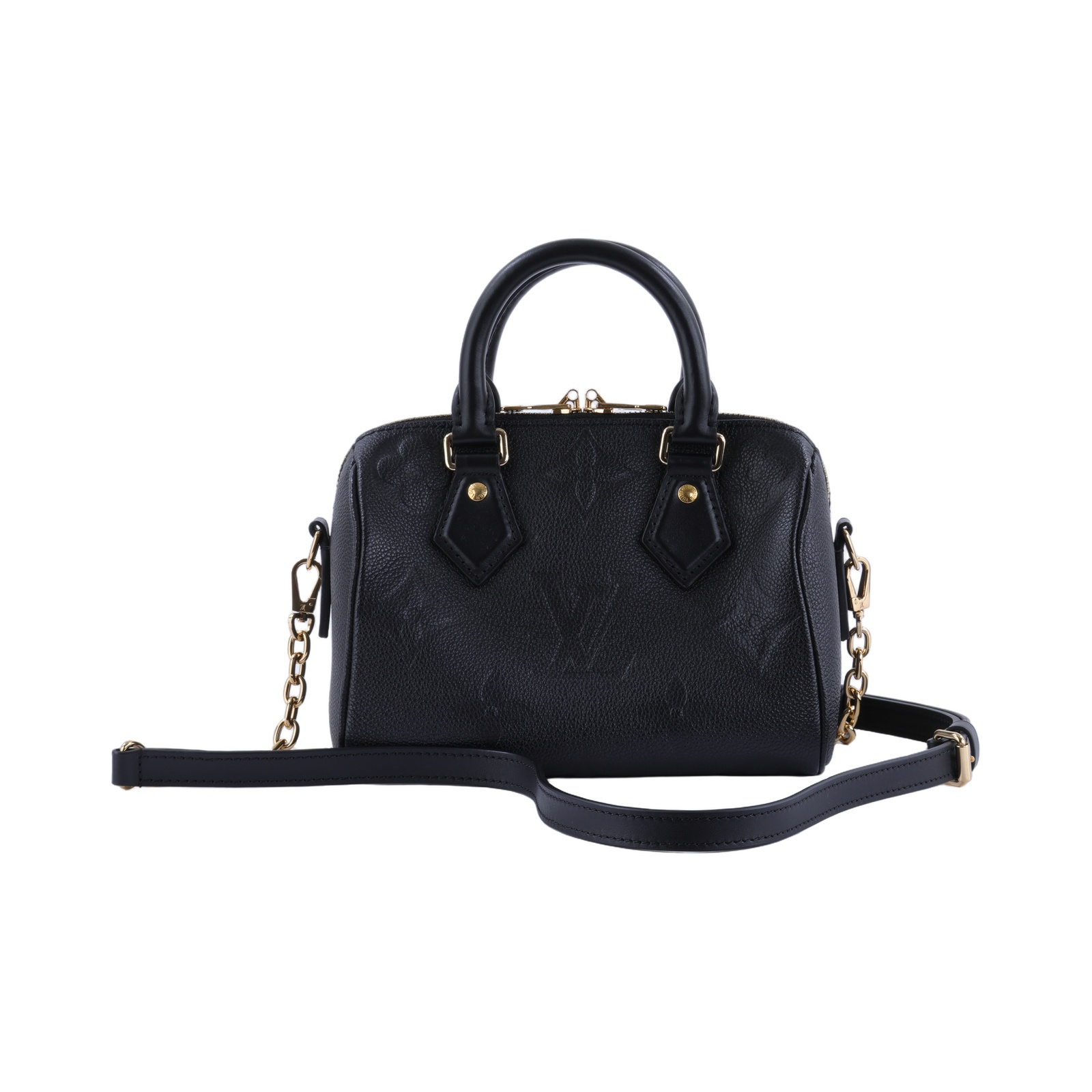 路易威登 LOUIS VUITTON Speedy Bandoulière  20 Noir 手提 斜背 波士頓包 M58953 晶片款  防塵袋/購買證明/背帶/鎖組