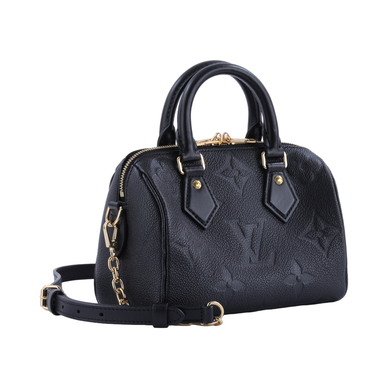 路易威登 LOUIS VUITTON Speedy Bandoulière  20 Noir 手提 斜背 波士頓包 M58953 晶片款  防塵袋/購買證明/背帶/鎖組