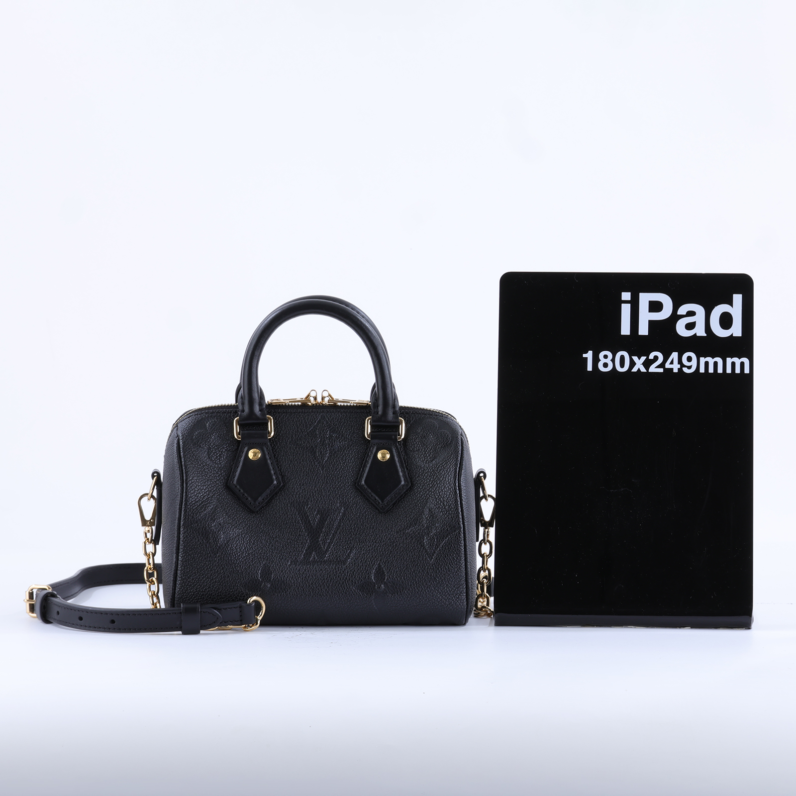 路易威登 LOUIS VUITTON Speedy Bandoulière  20 Noir 手提 斜背 波士頓包 M58953 晶片款  防塵袋/購買證明/背帶/鎖組