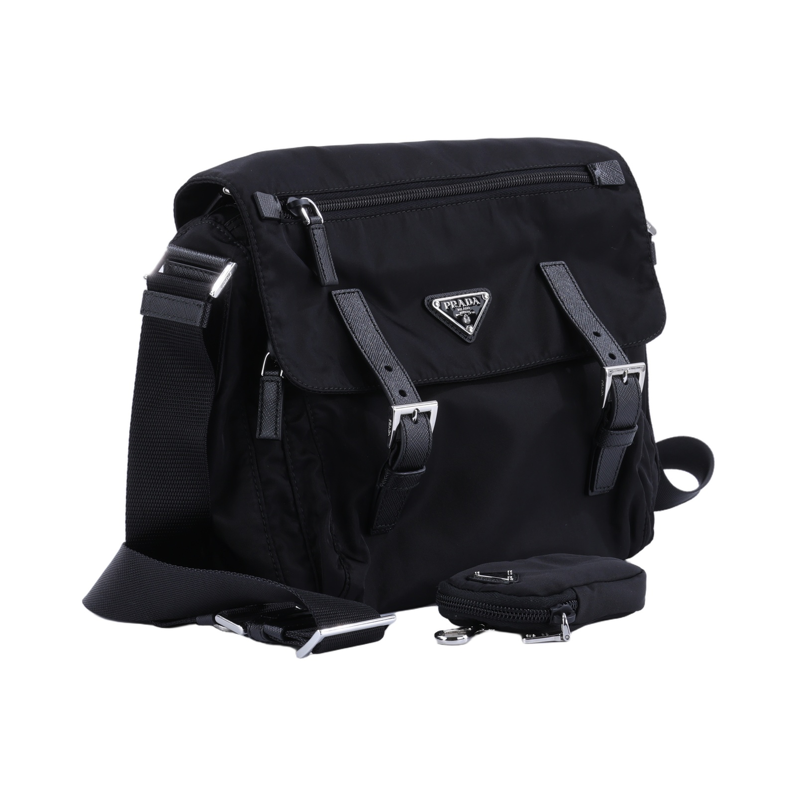 普拉達 PRADA Re-Nylon 肩背袋 1BD953_RV44 黑Re-Nylon 肩背袋 防塵袋/內袋