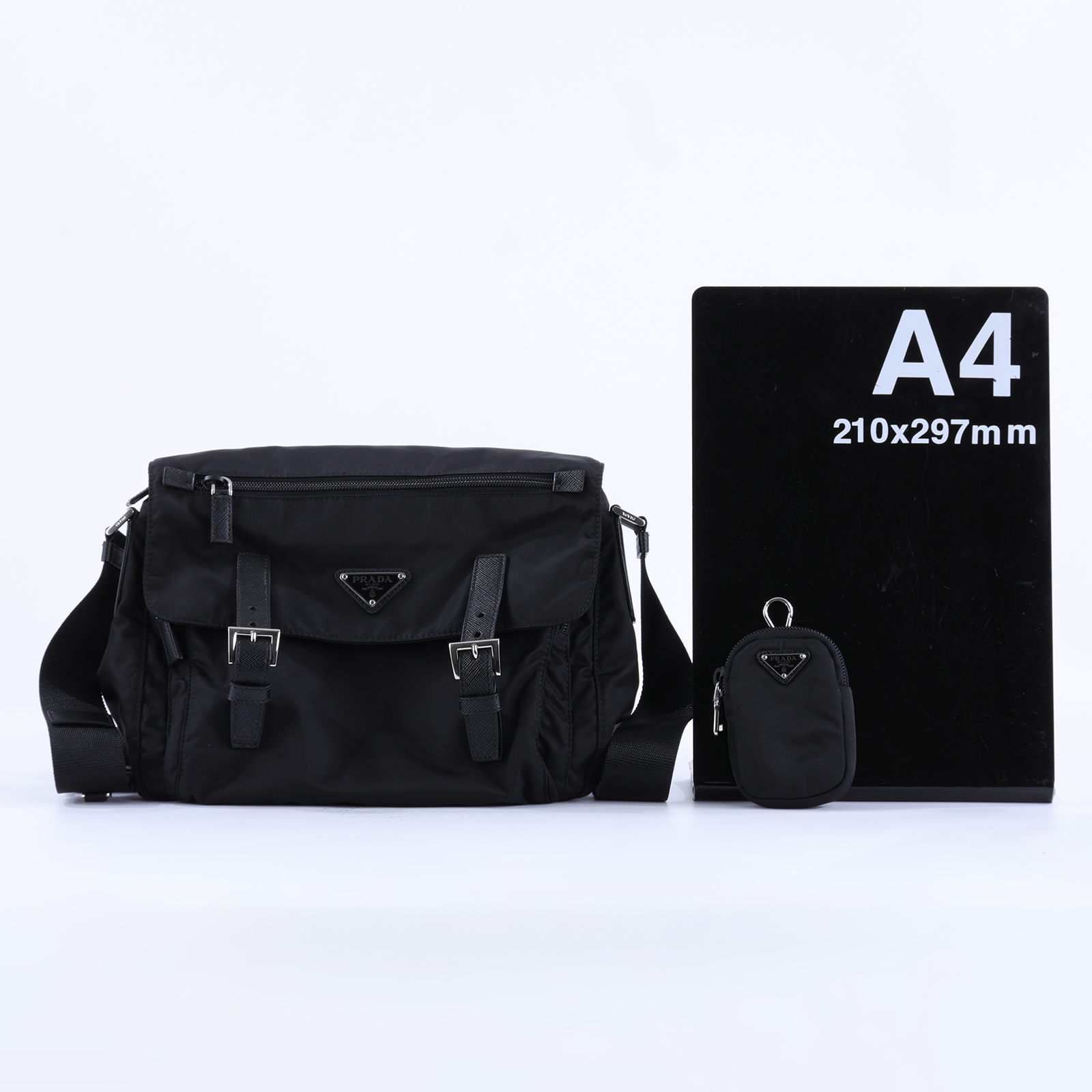普拉達 PRADA Re-Nylon 肩背袋 1BD953_RV44 黑Re-Nylon 肩背袋 防塵袋/內袋