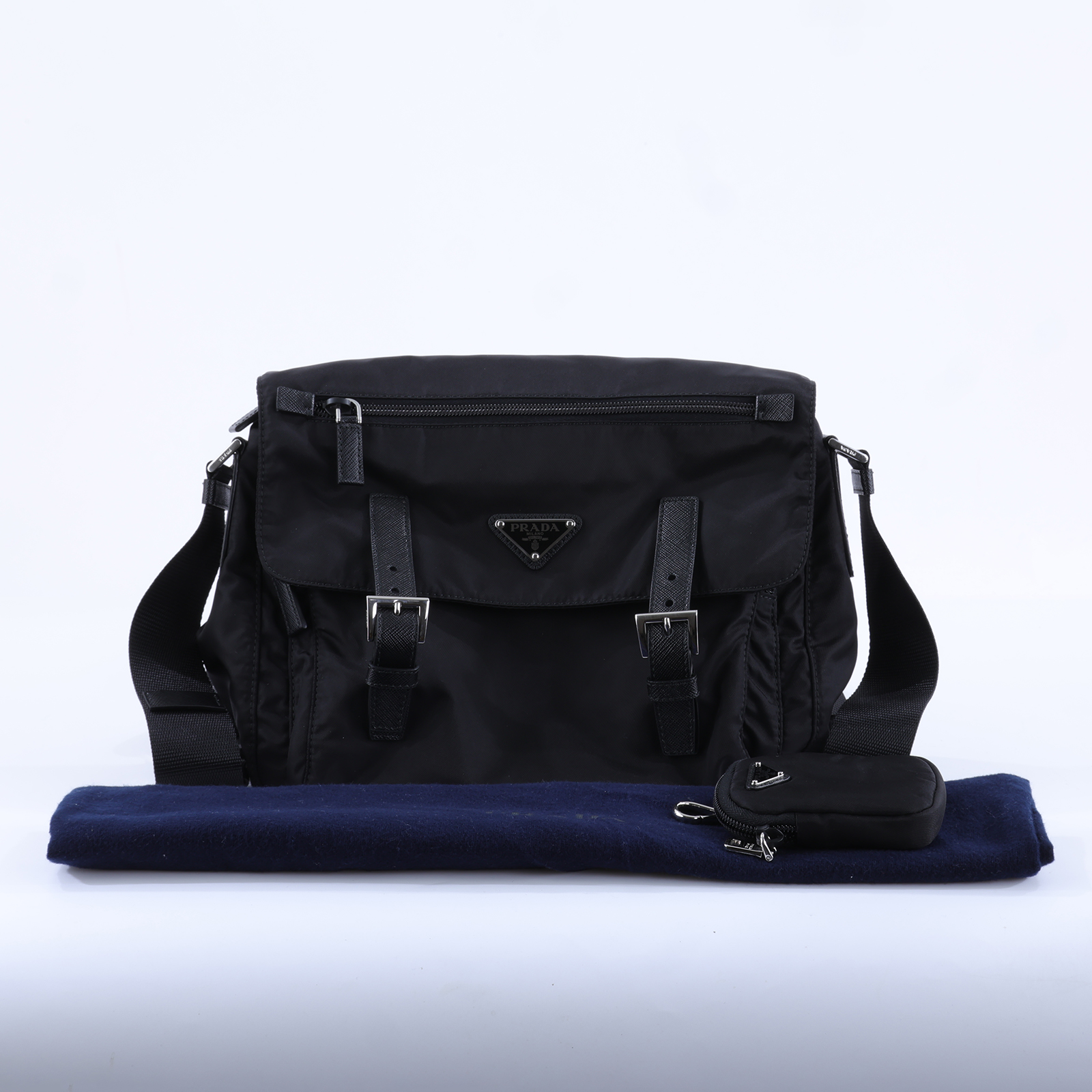 普拉達 PRADA Re-Nylon 肩背袋 1BD953_RV44 黑Re-Nylon 肩背袋 防塵袋/內袋