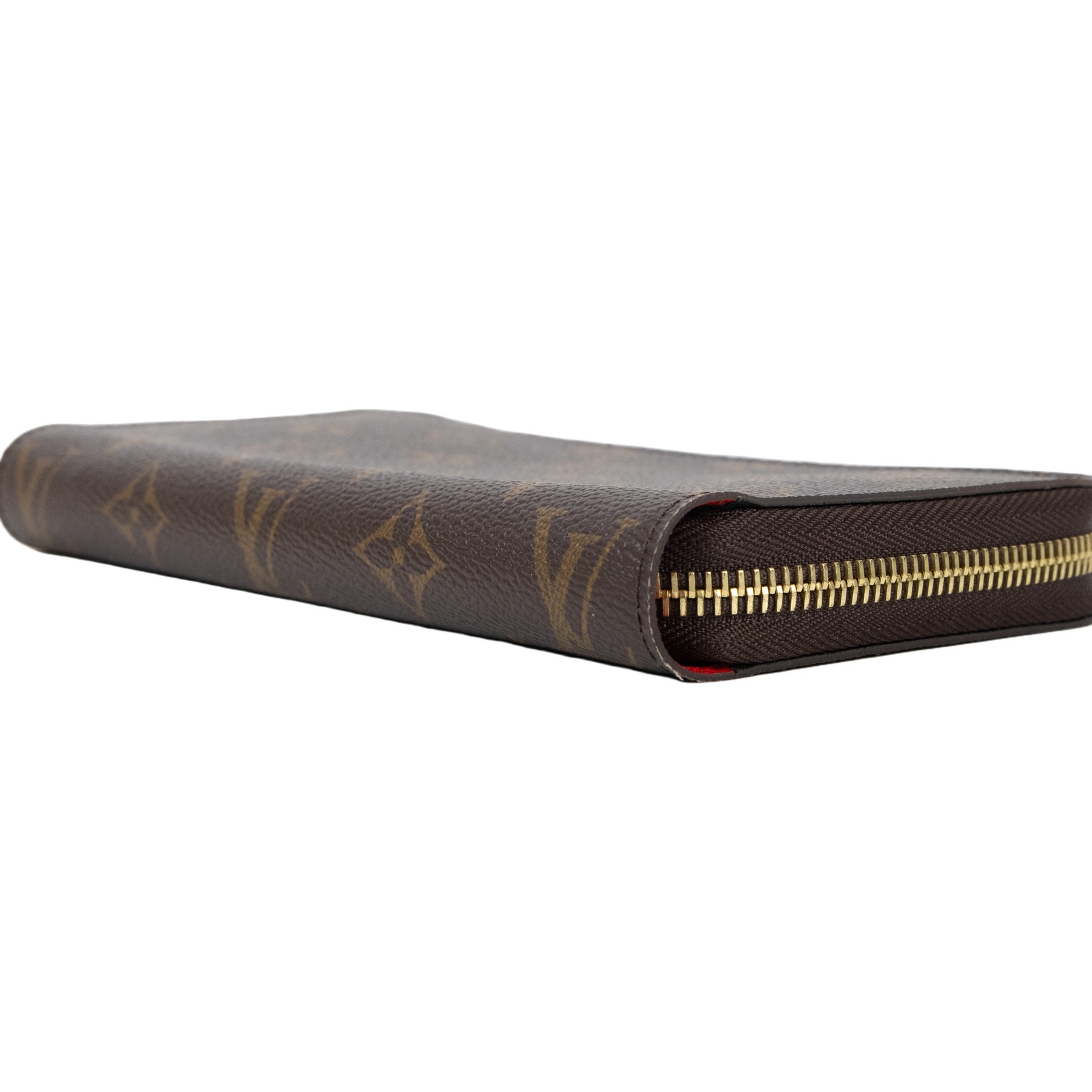 路易威登 LOUIS VUITTON 拉鏈錢包 Monogram帆布 罌粟紅色 M41896 晶片款 原花拉鍊長夾 防塵袋/原廠盒子