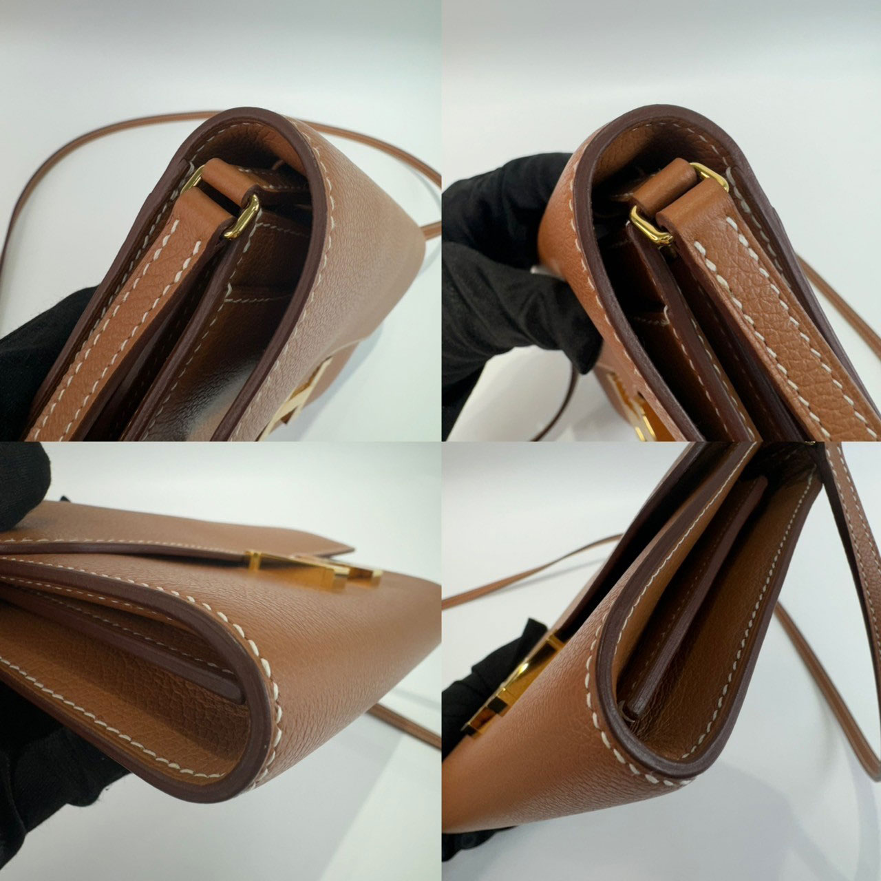 愛馬仕 Hermès Constance to go 康康包 長夾  CNTG U TI 006 AK/多付一條肩背帶(帆布編織)  原廠盒子/防塵袋