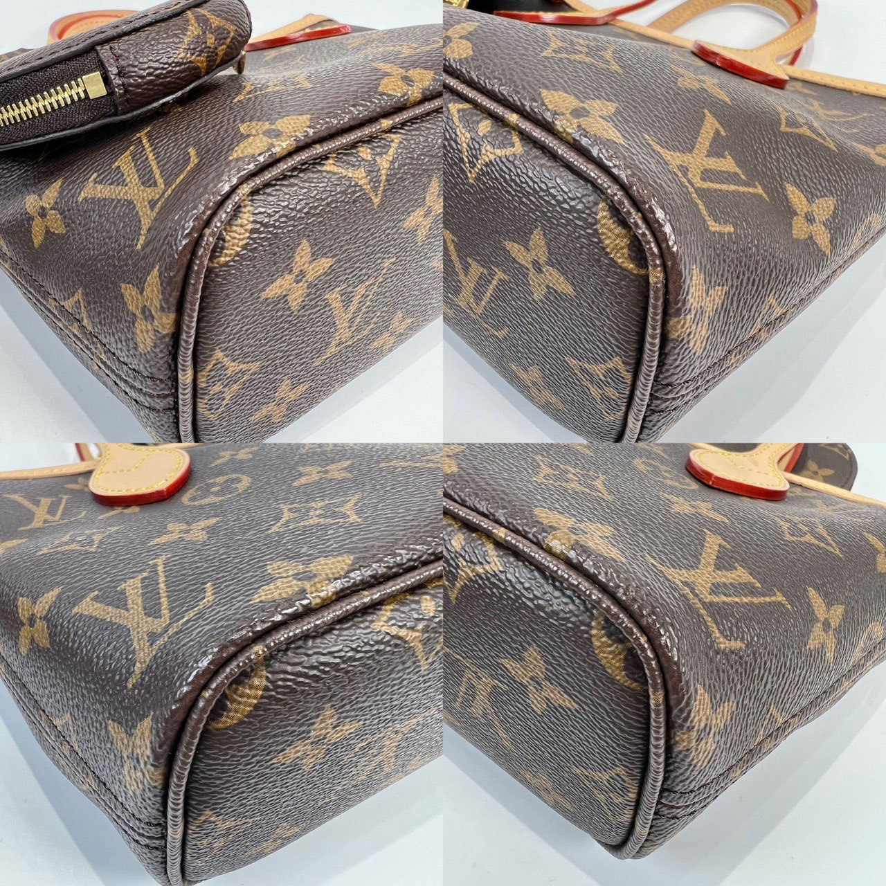 路易威登 LOUIS VUITTON Neverfull BB 手提 斜背包 粉色背袋 M46786 晶片款  防塵袋2/背帶/內袋