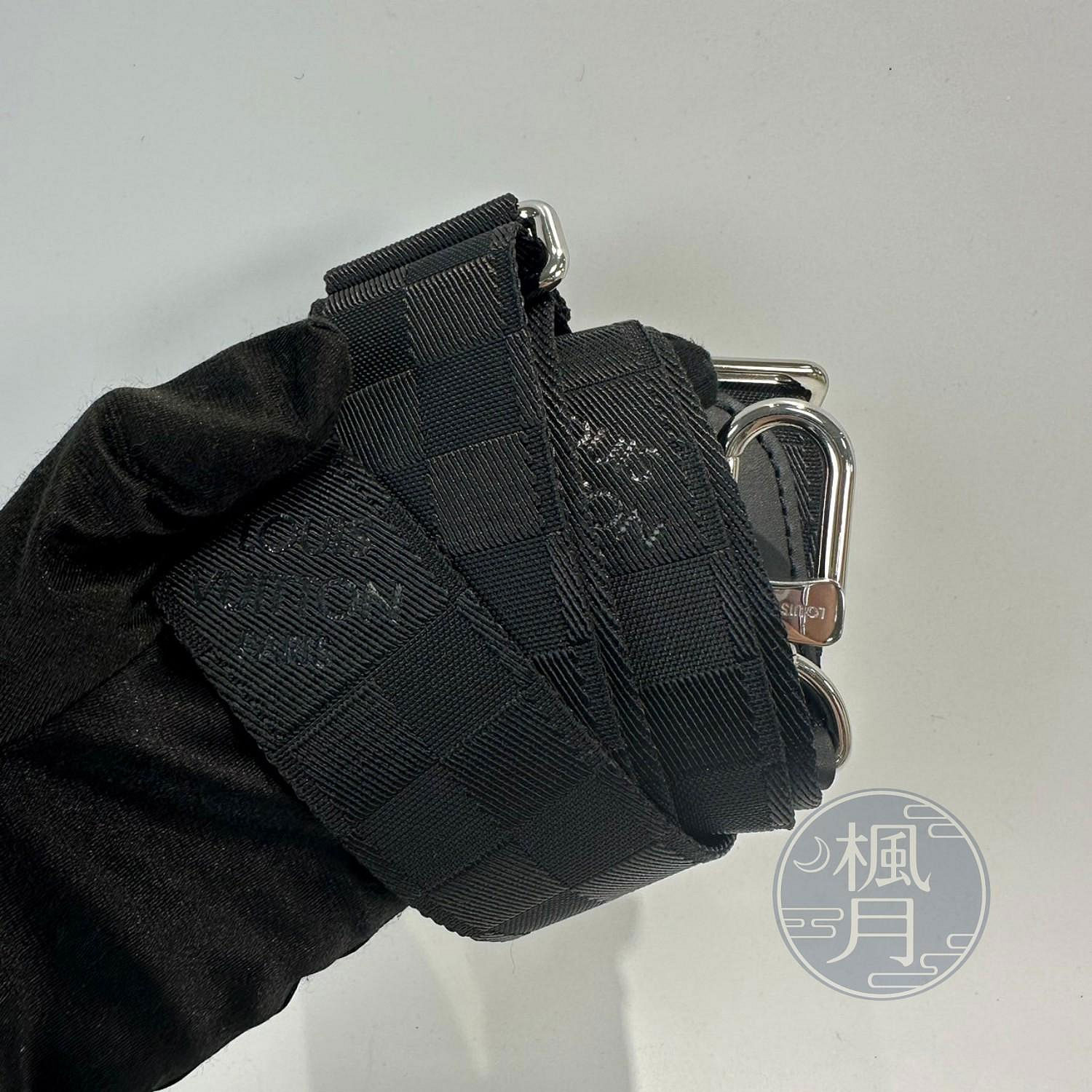 路易威登 LOUIS VUITTON Keepall City 肩背黑棋盤格 枕頭包 N40452 晶片款  防塵袋/背帶/行李吊牌