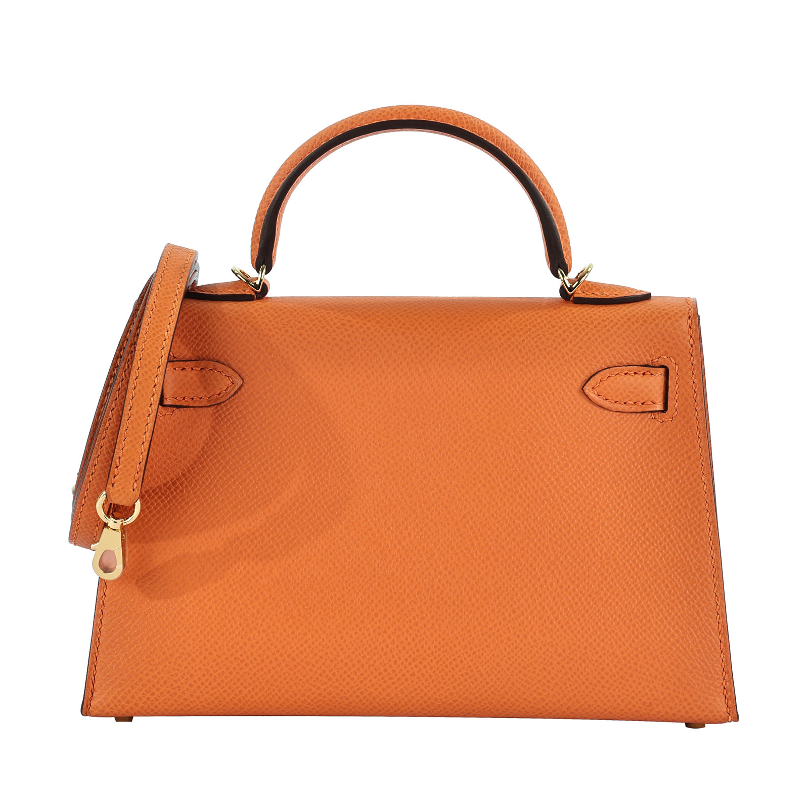 愛馬仕 Hermès Kelly Bag 凱莉包 mini KLM W FI 567 BM W刻 橘Mini Kelly II 原廠盒子/防塵袋2/背帶