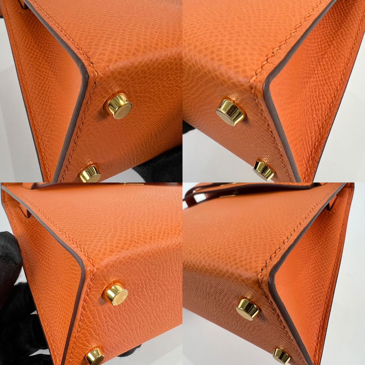 愛馬仕 Hermès Kelly Bag 凱莉包 mini KLM W FI 567 BM W刻 橘Mini Kelly II 原廠盒子/防塵袋2/背帶