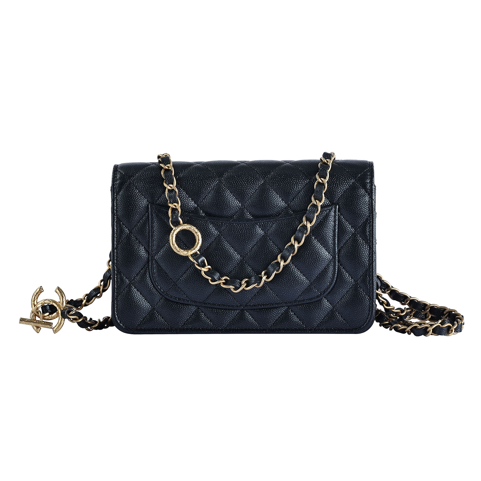 香奈兒CHANEL 菱格紋調節扣WOC 口蓋包AP3479 黑金荔枝牛T扣調節WOC 原廠盒子/防塵袋/購買證明二手精品- BRAND楓月官方購物網站