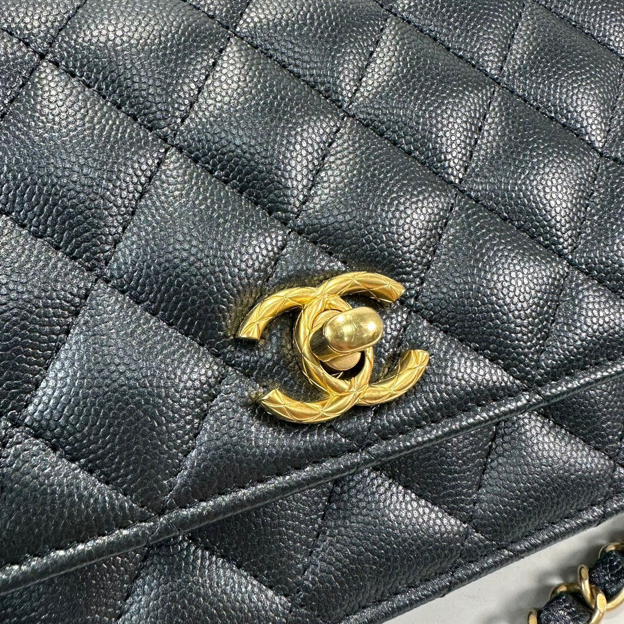 香奈兒CHANEL 菱格紋調節扣WOC 口蓋包AP3479 黑金荔枝牛T扣調節WOC 原廠盒子/防塵袋/購買證明二手精品- BRAND楓月官方購物網站
