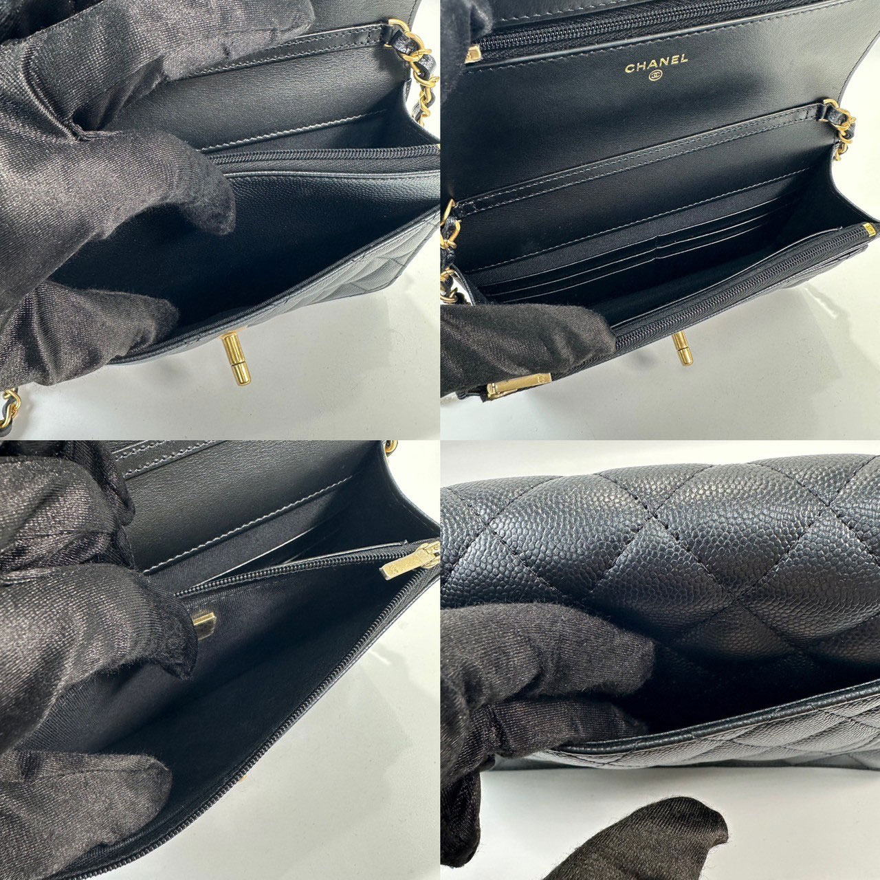 香奈兒CHANEL 菱格紋調節扣WOC 口蓋包AP3479 黑金荔枝牛T扣調節WOC 原廠盒子/防塵袋/購買證明二手精品- BRAND楓月官方購物網站