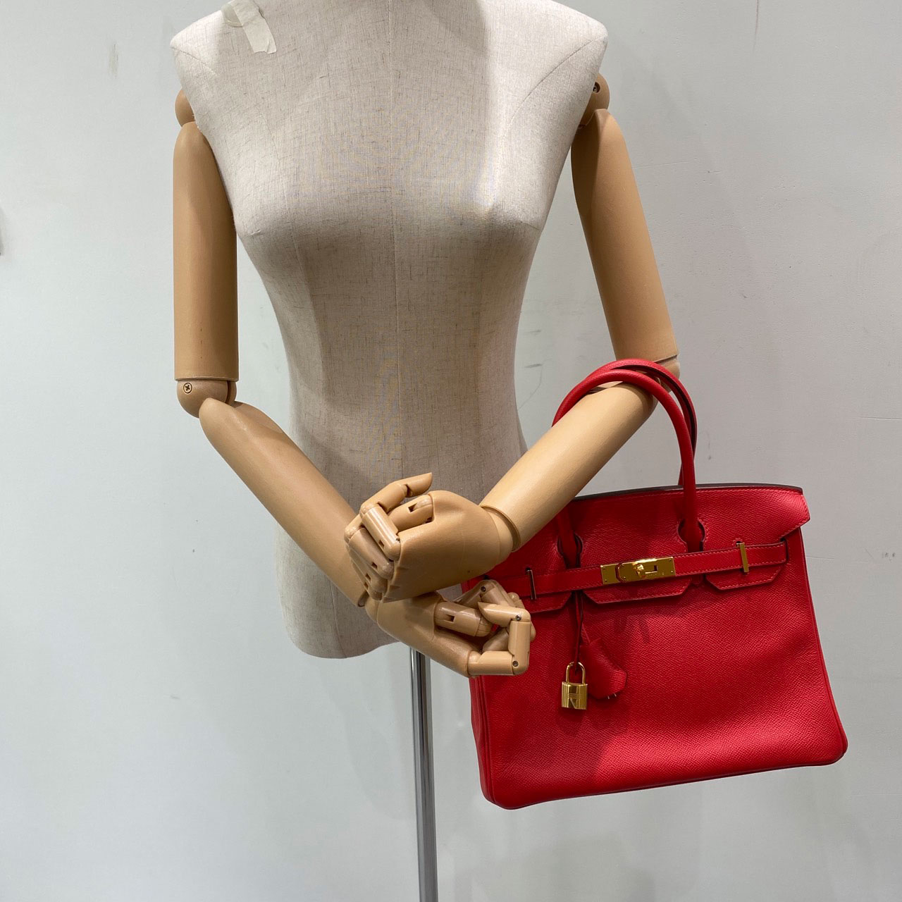 愛馬仕 Hermès Birkin Bag 柏金包 30 BK30 A BY 649 IU A刻 紅金BIRKIN30 防塵袋