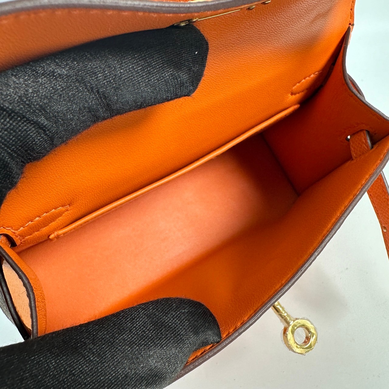 愛馬仕 Hermès Kelly Bag 凱莉包 mini KLM W FI 838 GG  原廠盒子/防塵袋2/背帶