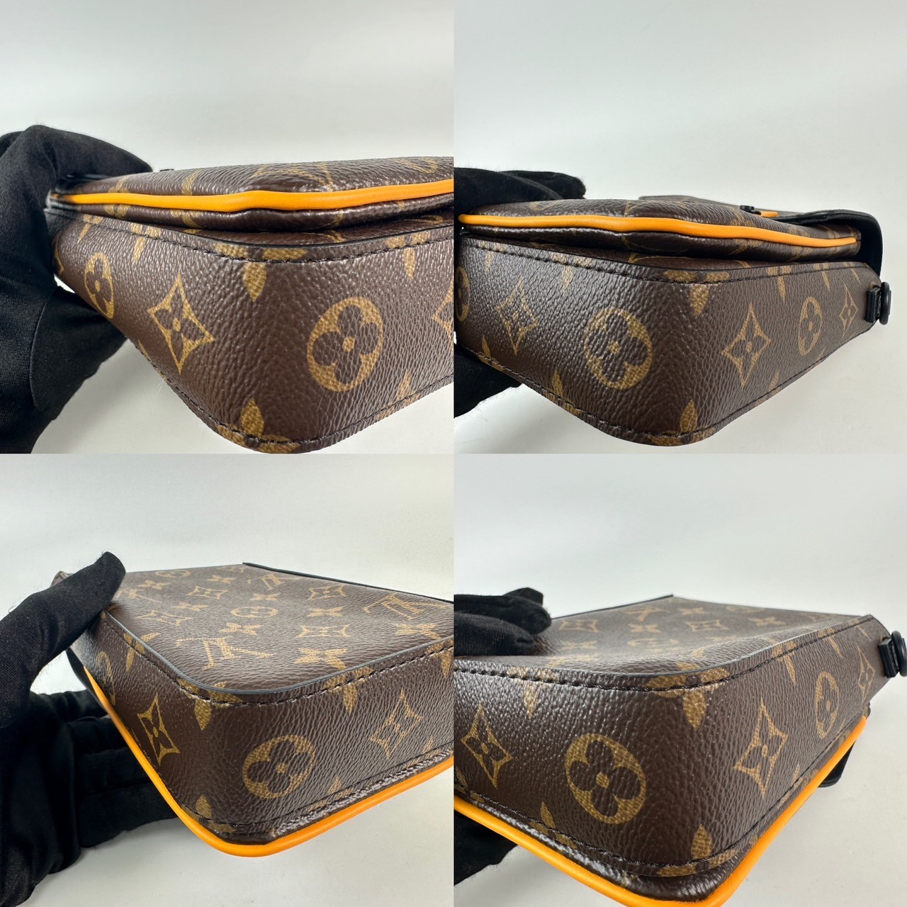 路易威登 LOUIS VUITTON S-Lock 直式隨身錢包 M82535 晶片款 原花黃框S-LOCK手機包 原廠盒子/防塵袋/背帶