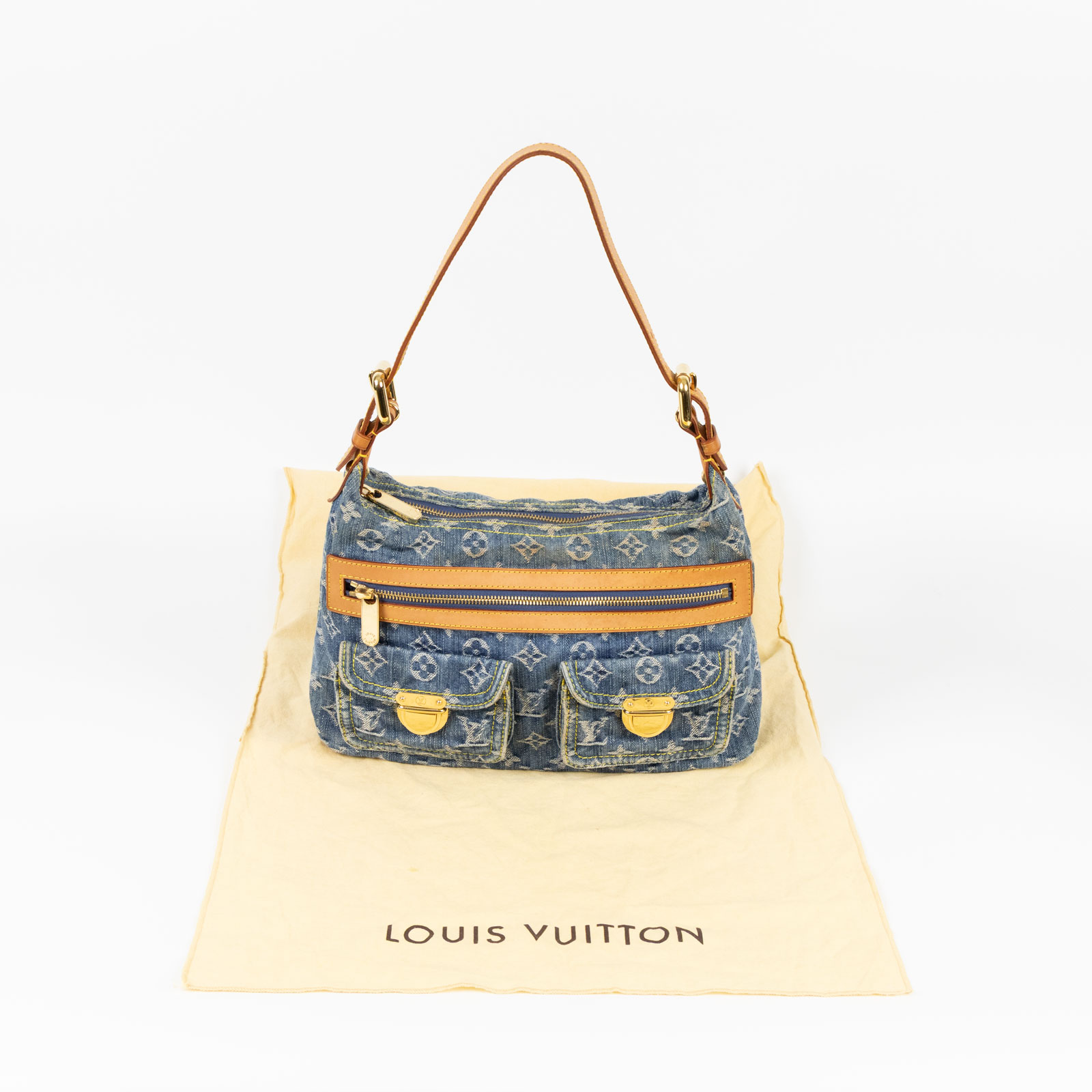 路易威登 LOUIS VUITTON Baggy PM 肩背包 M95049 牛仔藍Baggy PM肩背包 防塵袋