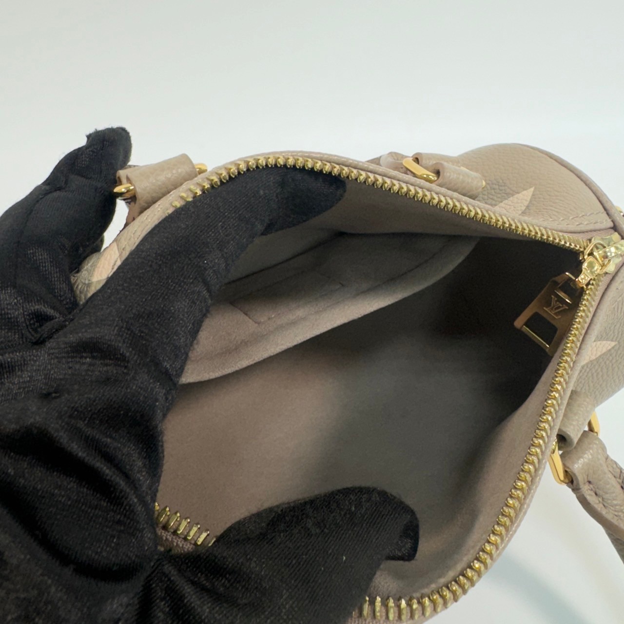 路易威登 LOUIS VUITTON Papillon BB 圓筒手提包 斑鳩灰色 M46031 晶片款  原廠盒子/防塵袋/背帶/內袋/購買證明