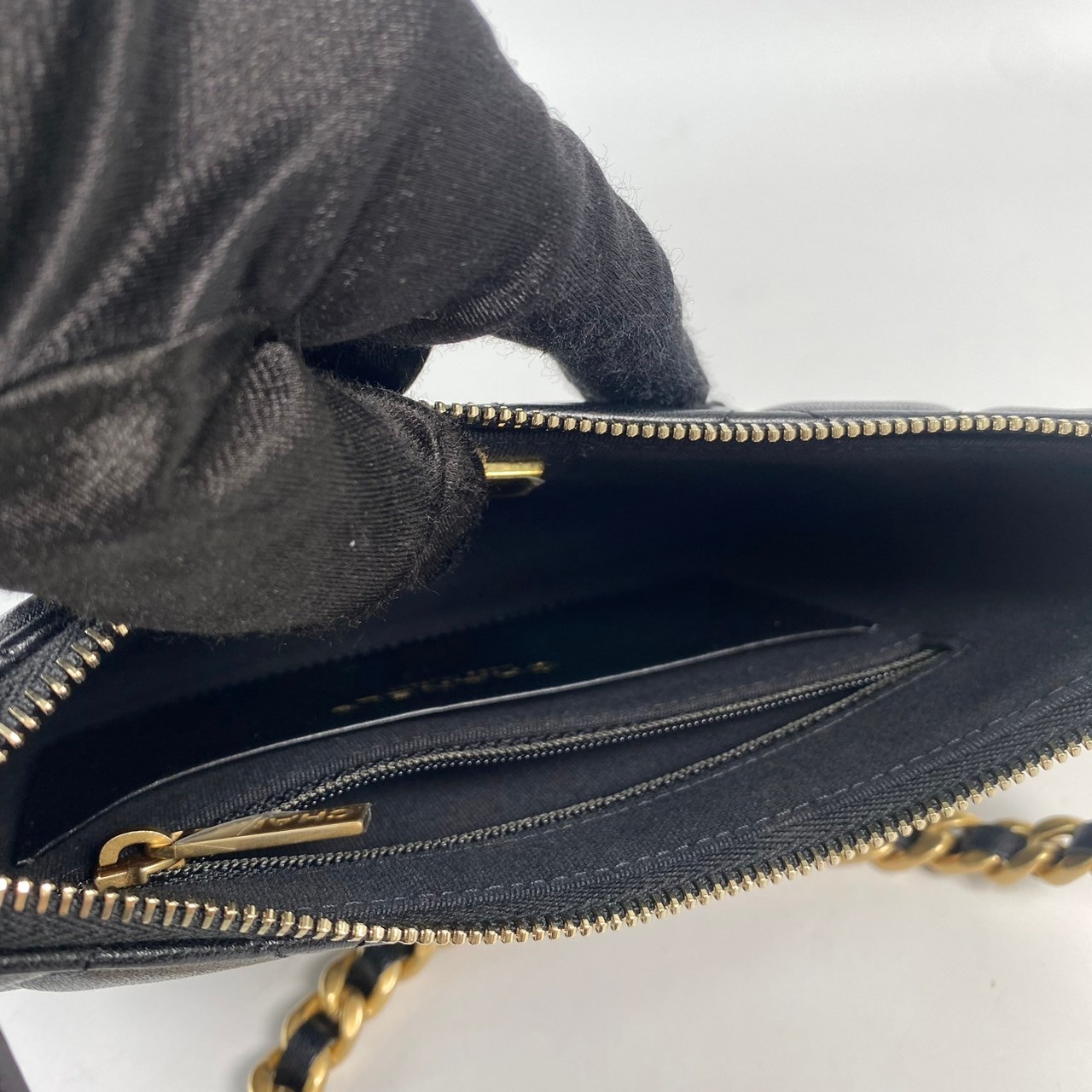 香奈兒 CHANEL cc logo 菱格紋 Hobo 嬉皮鏈條包 AP3486 晶片款 黑金牛HOBO肩背包 無附屬品