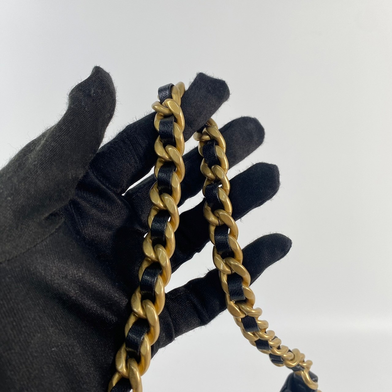 香奈兒 CHANEL cc logo 菱格紋 Hobo 嬉皮鏈條包 AP3486 晶片款 黑金牛HOBO肩背包 無附屬品