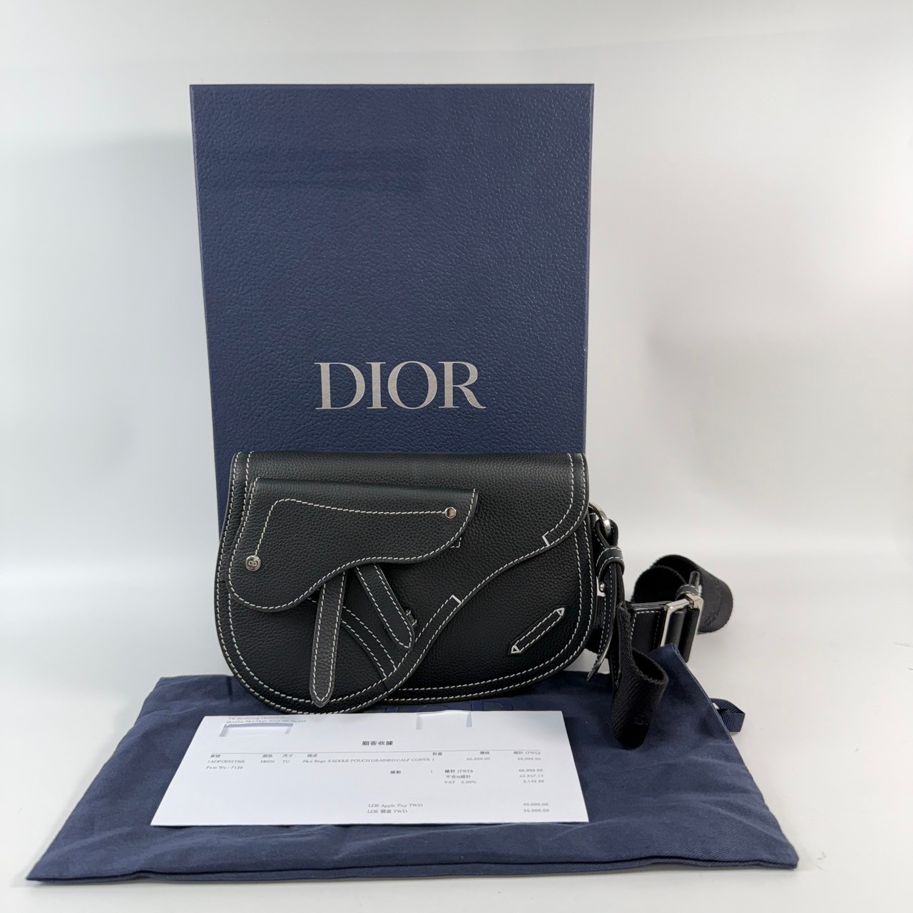 迪奧 CHRISTIAN DIOR Saddle Oblique 馬鞍包 1ADPO095YKK  原廠盒子/防塵袋/保證卡/購買證明/發票