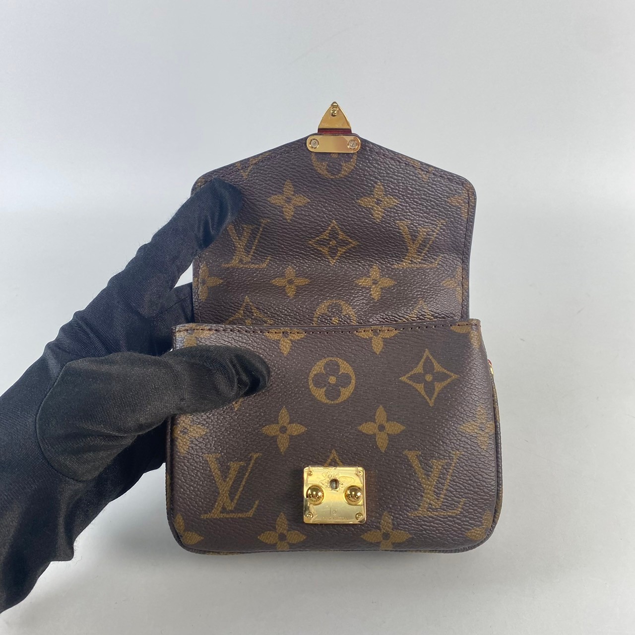 路易威登 LOUIS VUITTON Micro Métis Monogram 帆布 錢包 小型皮件 M81267 晶片款  背帶