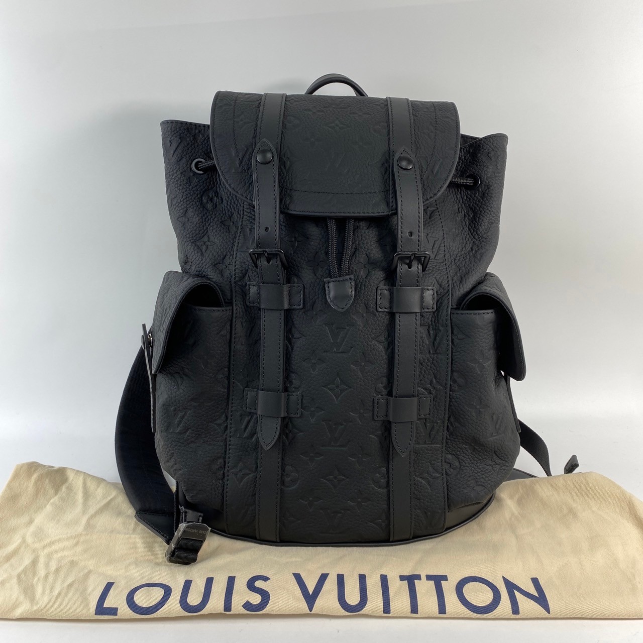 路易威登 LOUIS VUITTON Christopher PM 後背包 M20899 晶片款 黑原花壓紋Christopher後背包PM 防塵袋