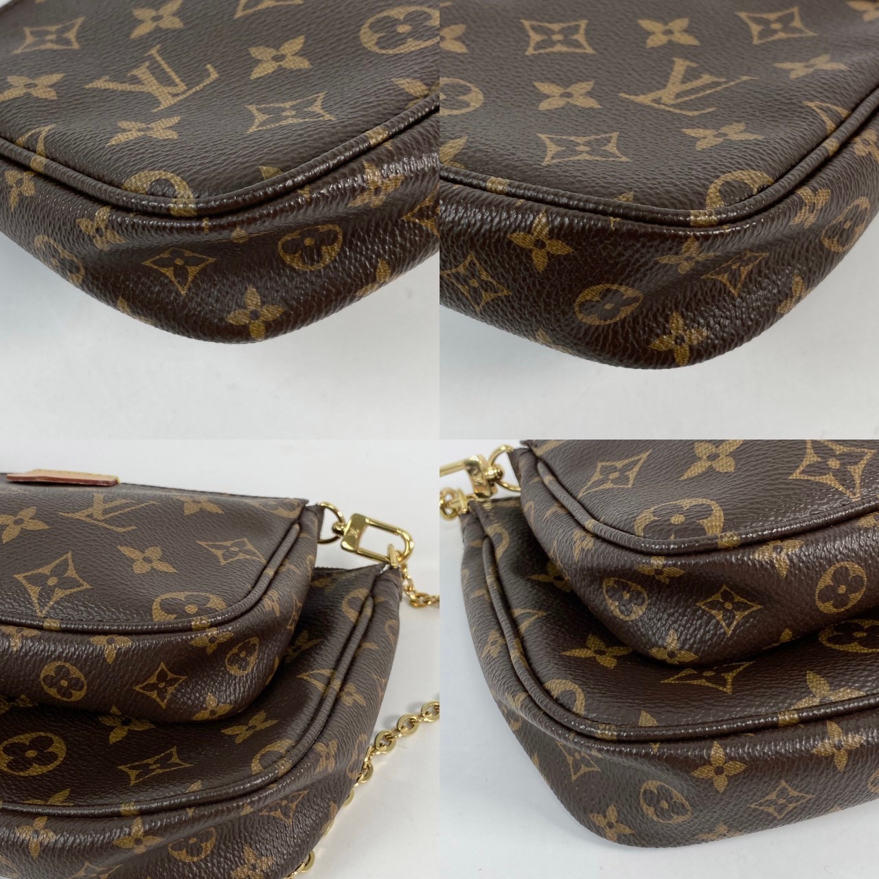 路易威登 LOUIS VUITTON Multi Pochette Accessoires 淺粉 三合一 肩背 方包 M44840 晶片款  原廠盒子/防塵袋/背帶/內袋/購買證明