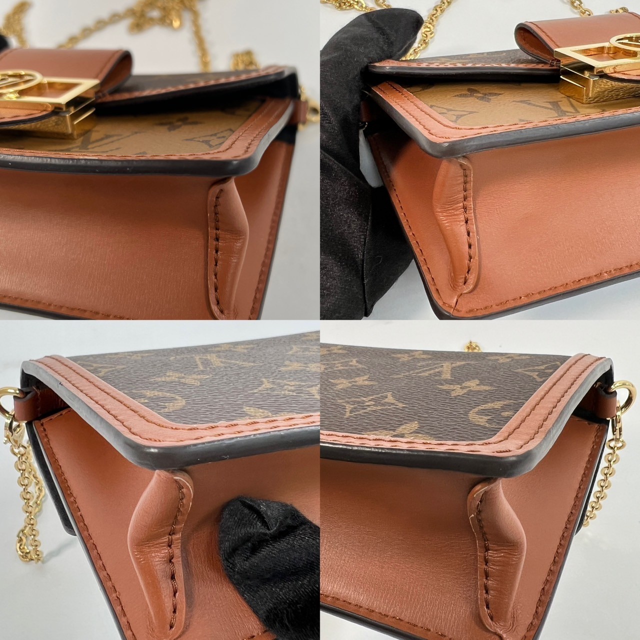 路易威登 LOUIS VUITTON Dauphine 鏈帶錢包 M68746 晶片款 原花DAUPHINE WOC 原廠盒子/DUSTB BAG/背帶