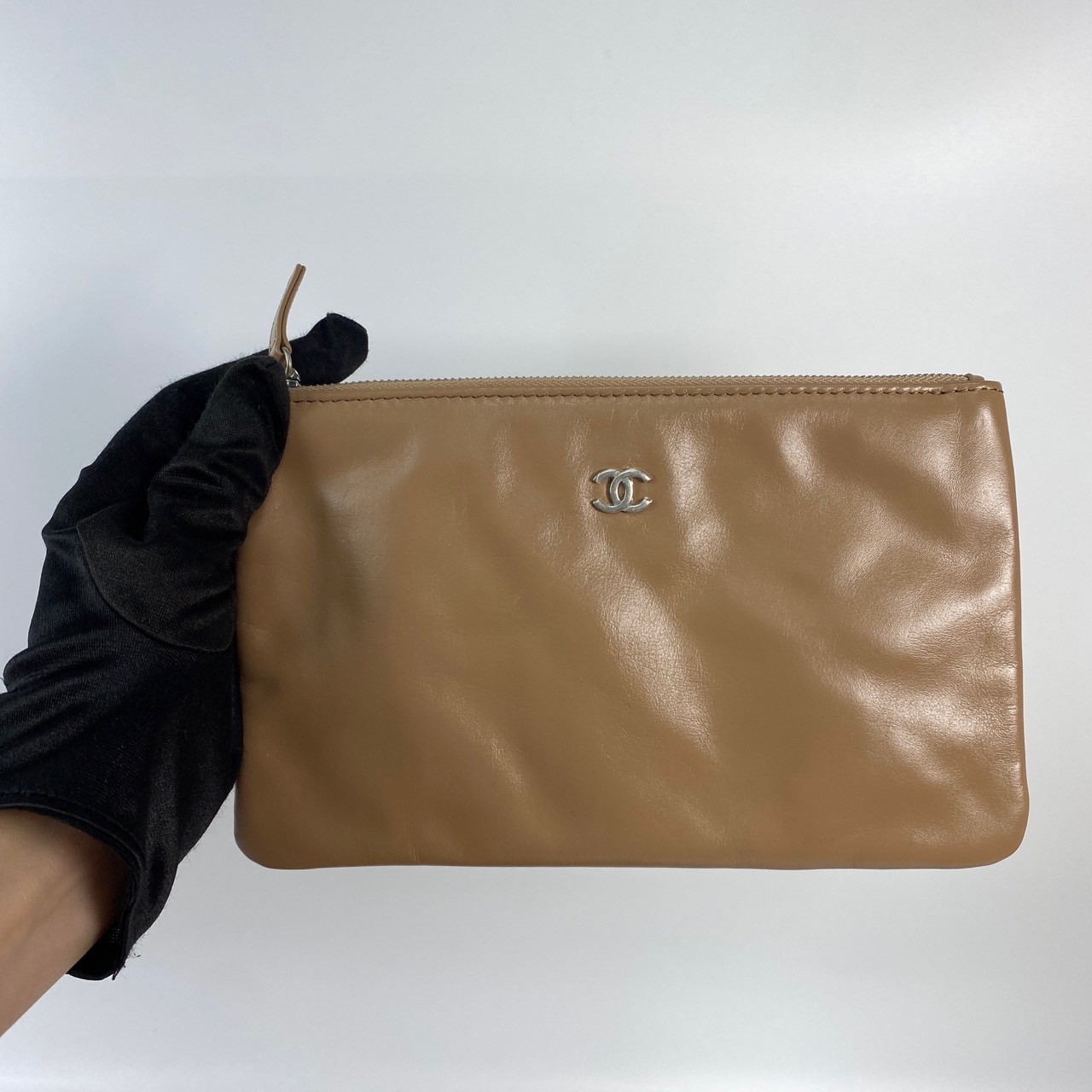 香奈兒 CHANEL 22 小型 束口包 AS3260 晶片款 奶茶色22BAG SMALL 內袋/購買證明影本