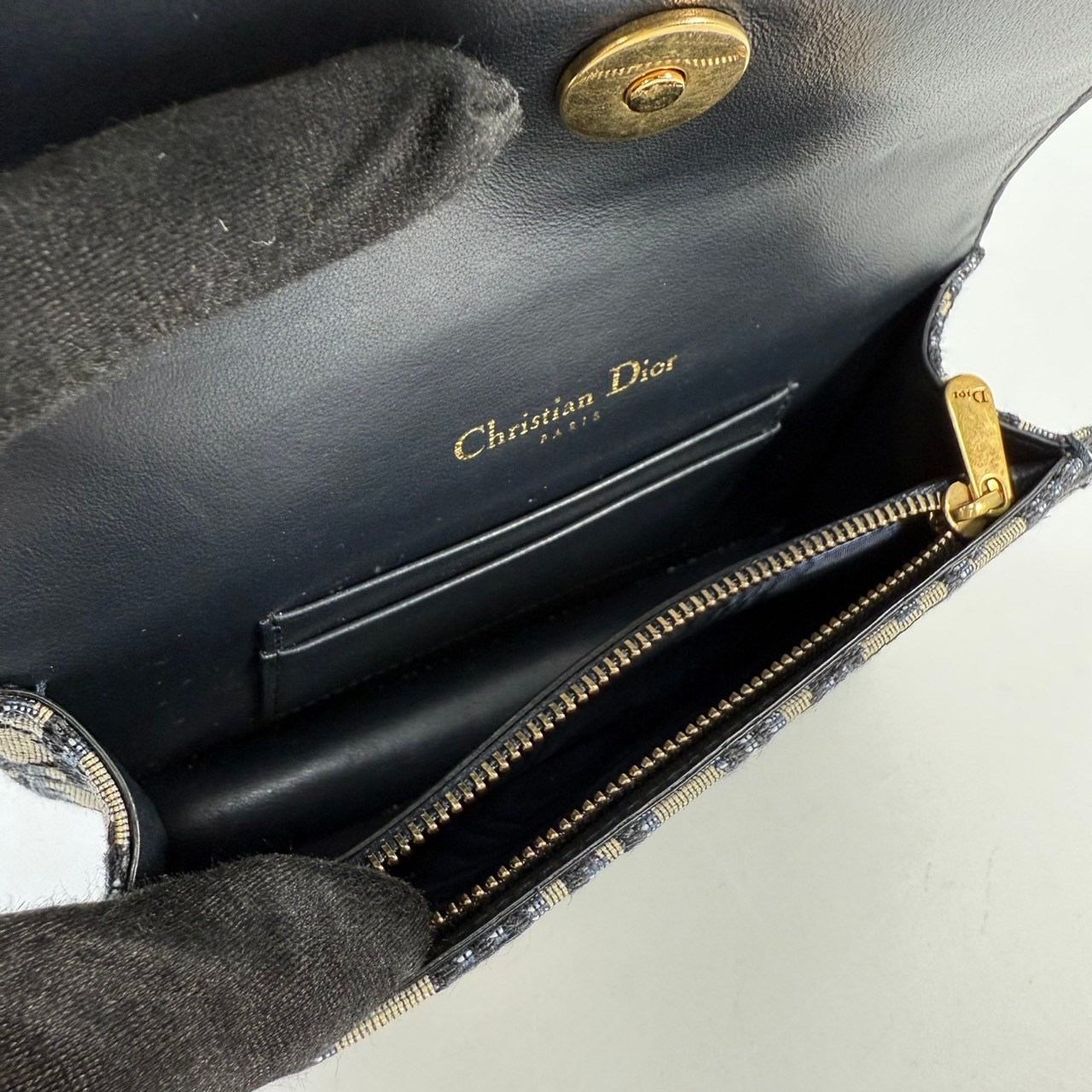 迪奧 CHRISTIAN DIOR Saddle 馬鞍 腰包 S5619CTZQ 藍緹花SADDLE腰包 原廠盒子/防塵袋/購買證明/發票/背帶